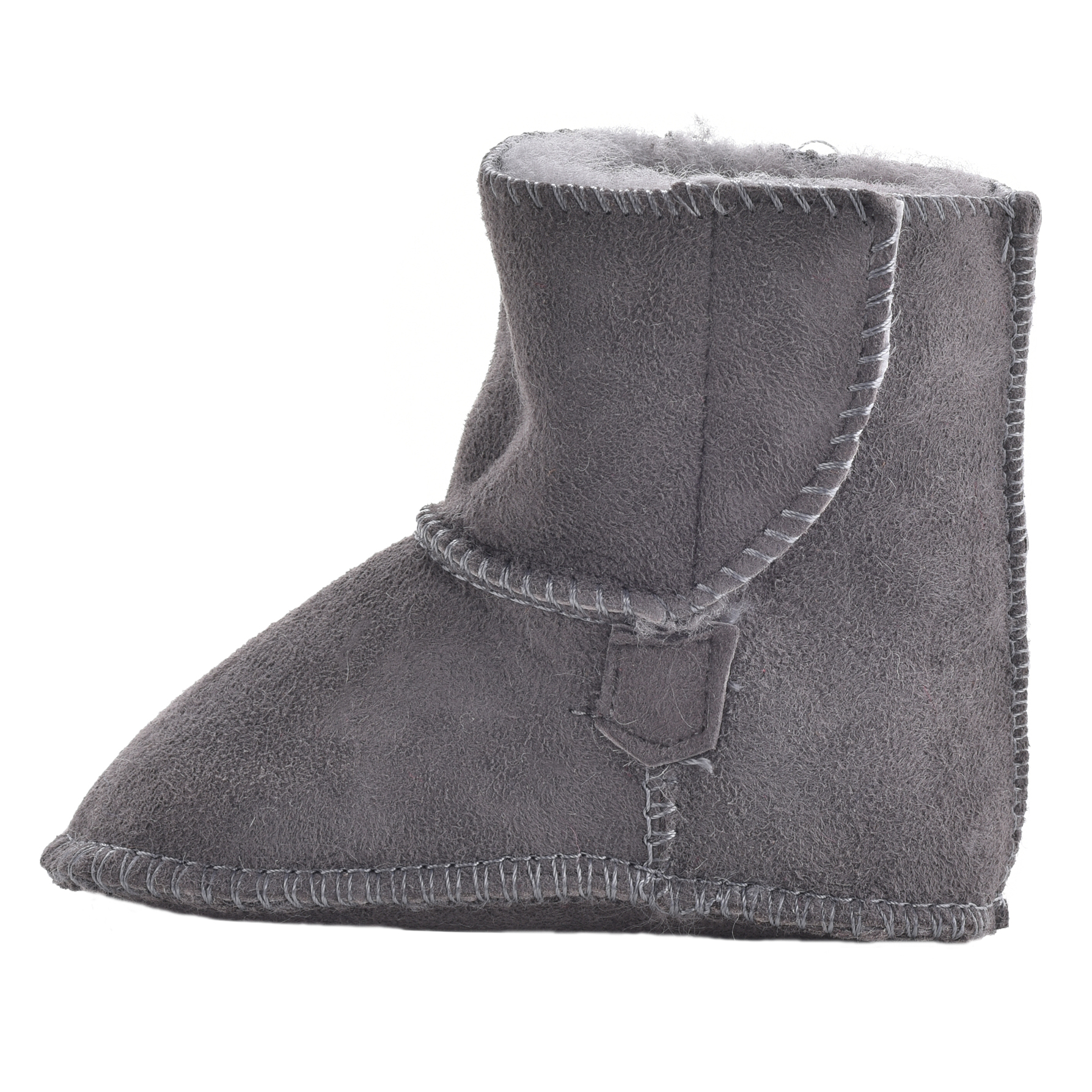 Real Sheepskin Booties Slippers for Babies with Ripper Tab Fastening Baby Boots - Picture 7 of 8