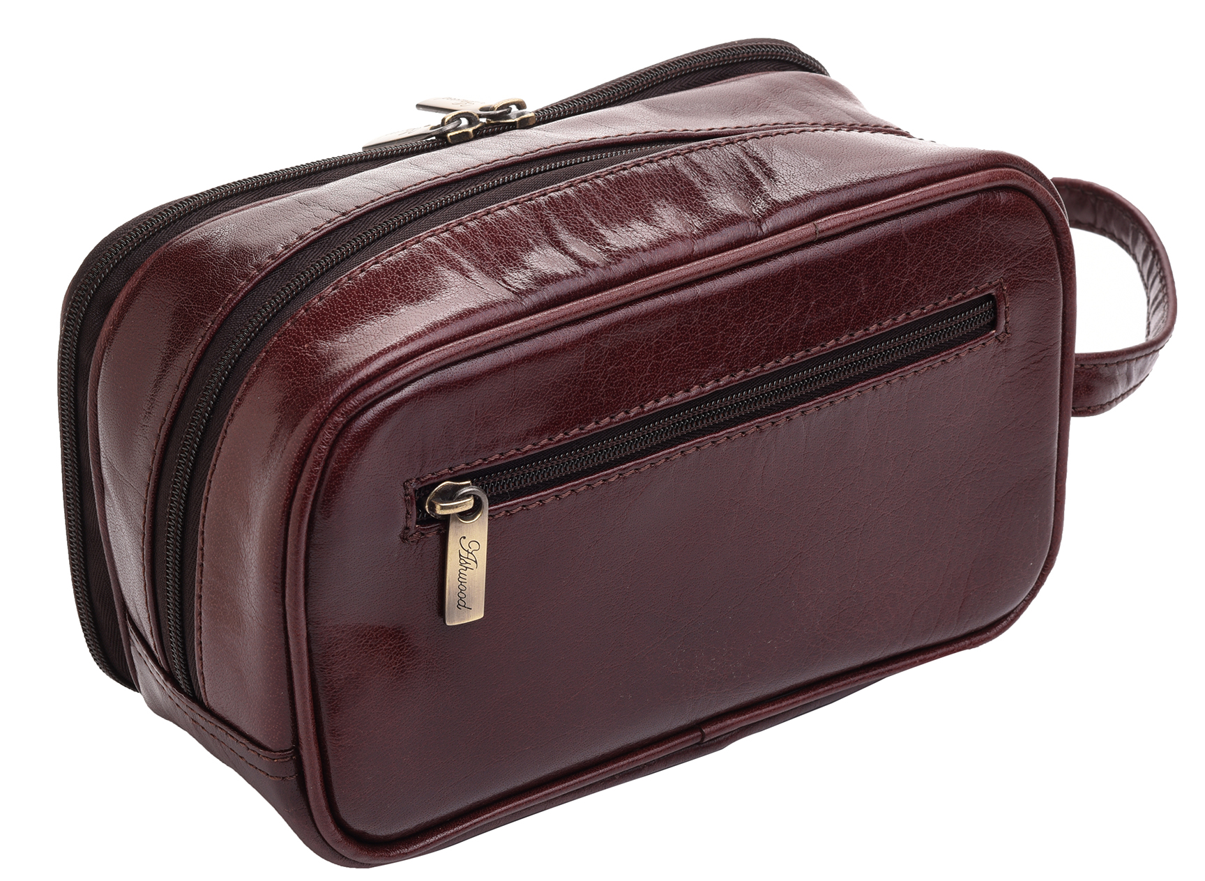 genuine leather toiletry bag