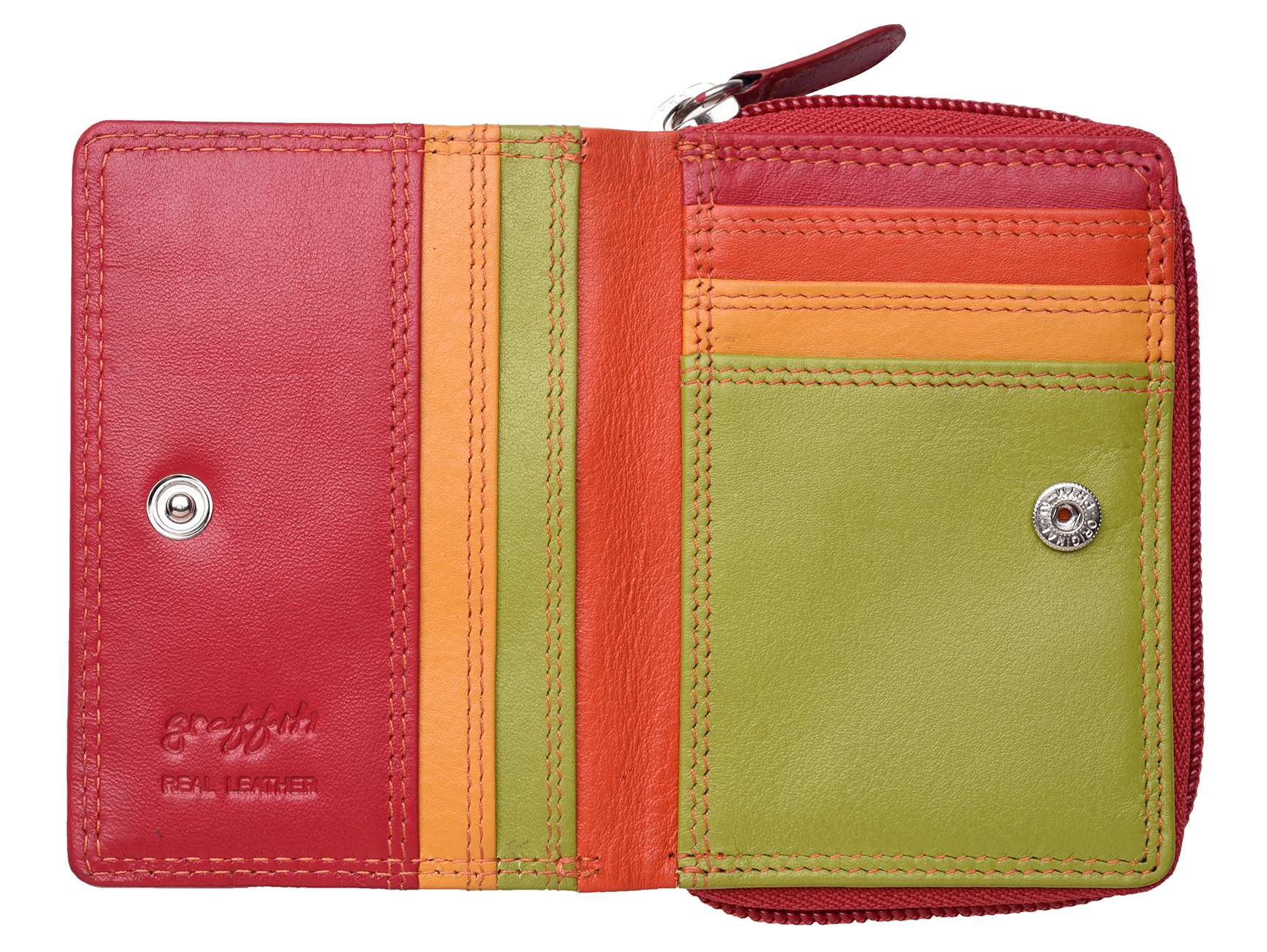 Womens Ladies RFID Blocking Leather Small Zip Round Purse Wallet Green Pink Red | eBay