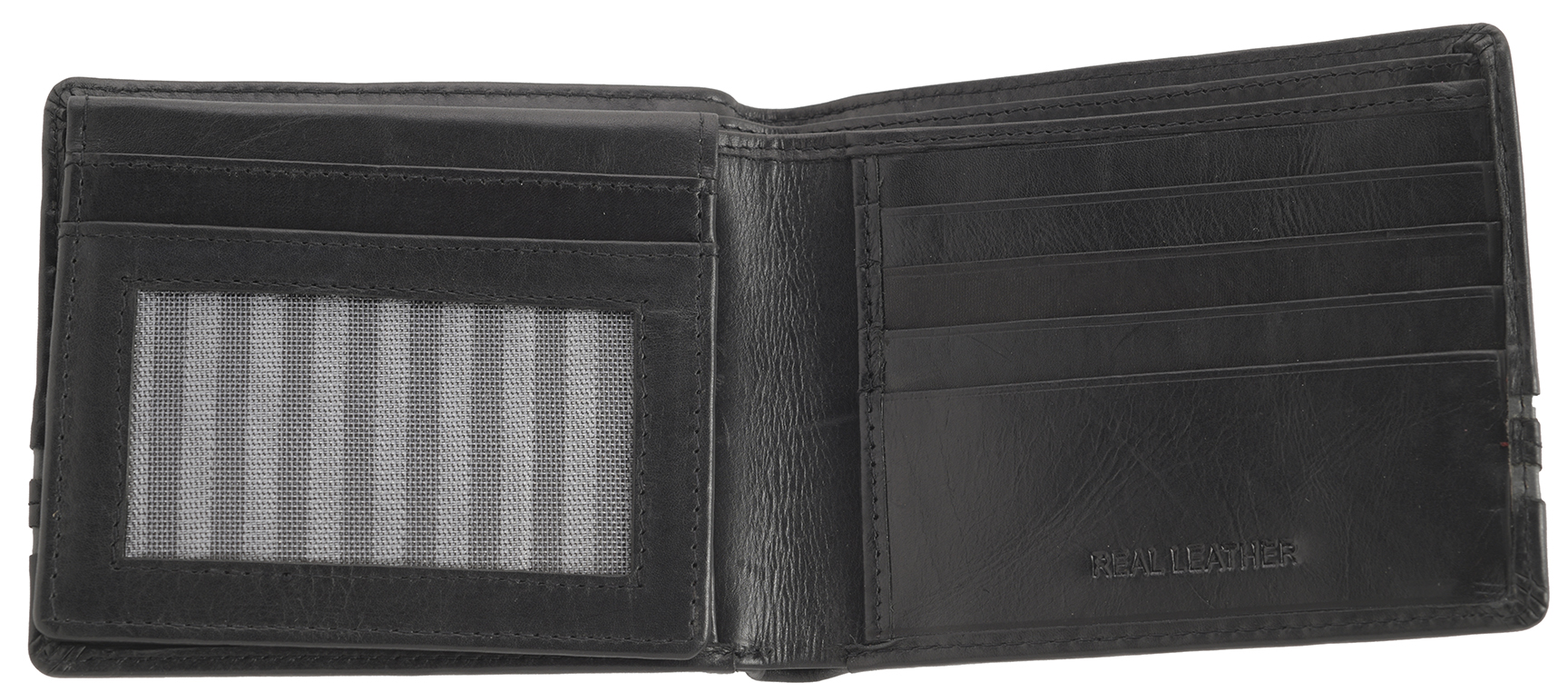 Mens Gents Genuine Leather Super Soft RFID Blocking Safe Flip Up Wallet Purse