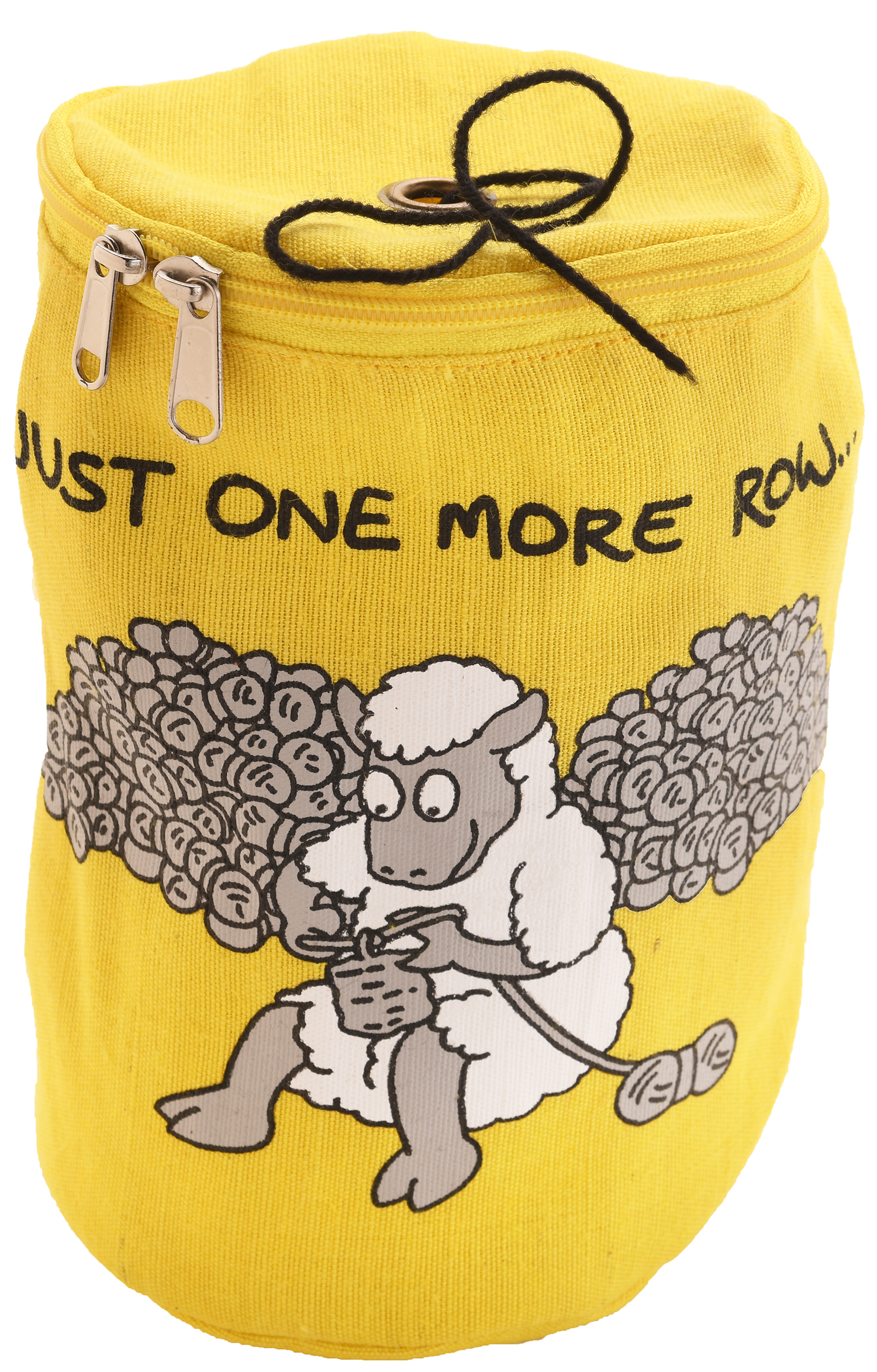 Sheep Design Jute 'One More Row' Knitting Bag at Lambland