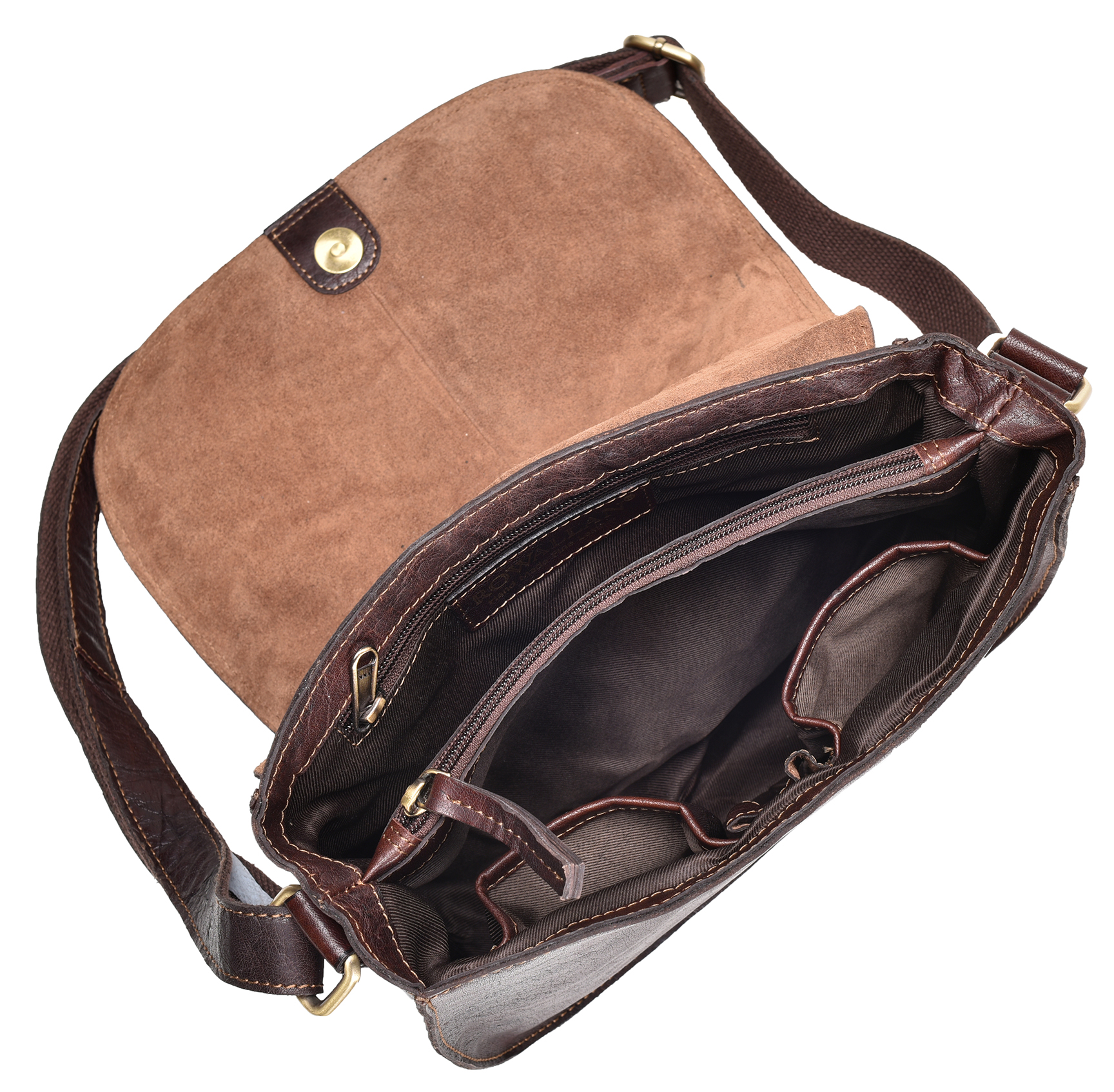 Womens Ladies Vintage Hunter Style Leather Shoulder Cross Body Bag Handbag Brown | eBay