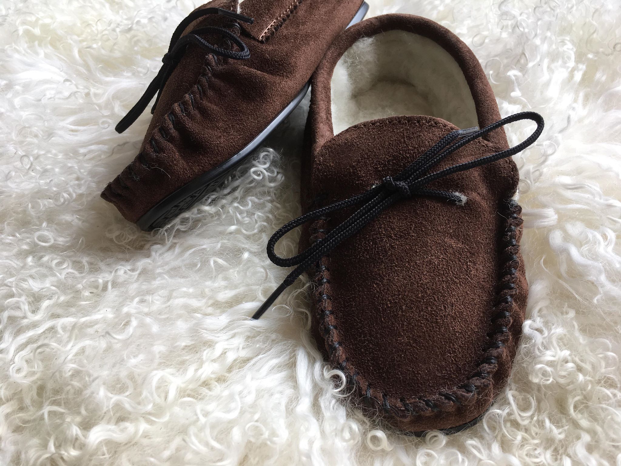 moccasins with rubber soles