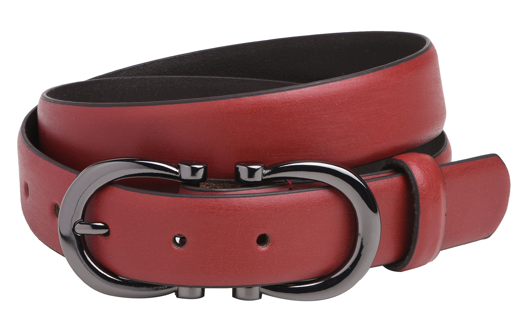 Ladies 20mm Slim Premium Grade Leather Belt Sizes 10 12 14 16 18 Red Black Tan 
