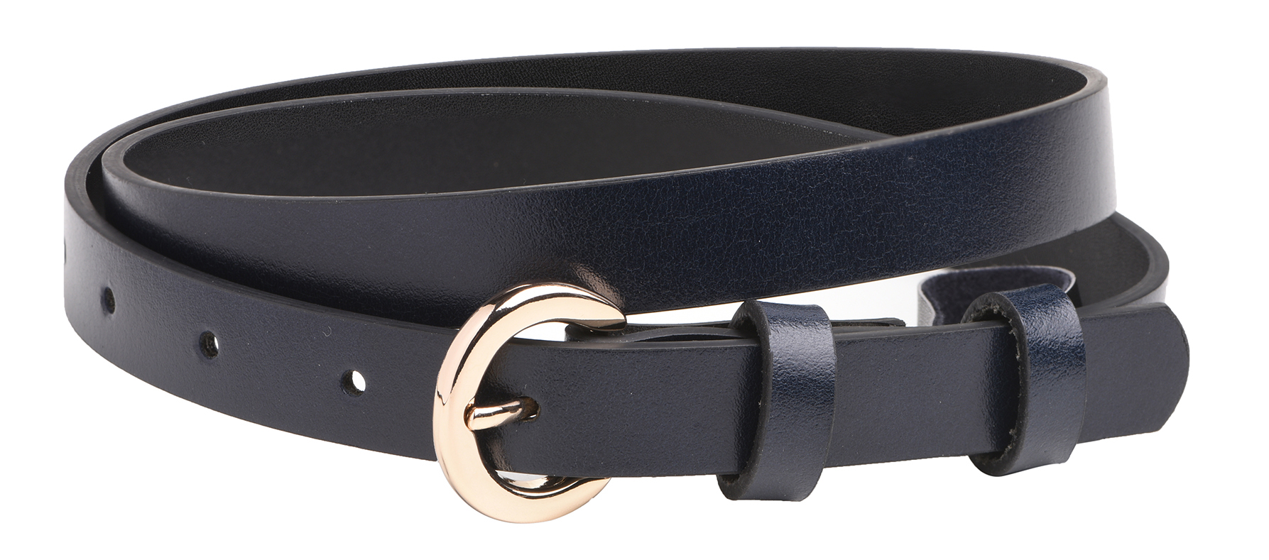 ladies slim black belt