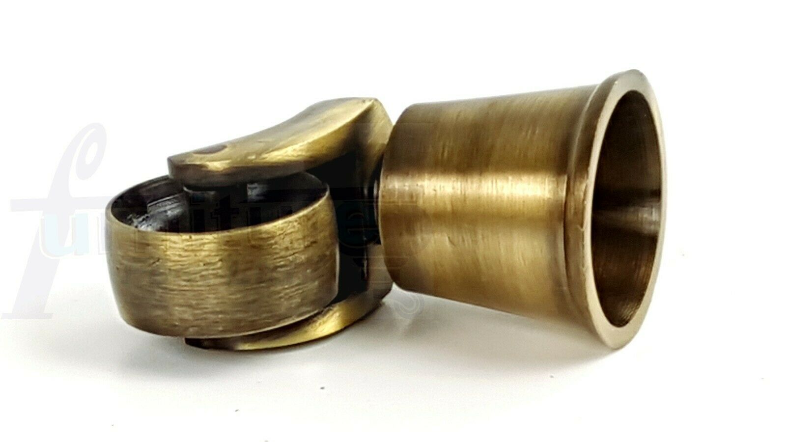 Castor Wheel & Cup Brass, Chrome, Silver, Black Antique Fit with Screw or Bolt - Picture 17 of 19