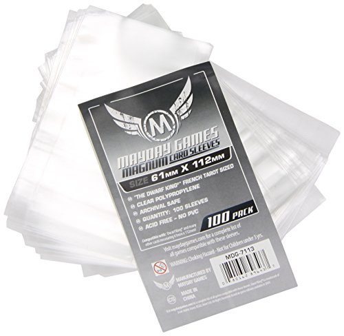 french tarot card sleeves "French Tarot" (61x112mm) so once these are gone Mayday 100 Clear French Tarot