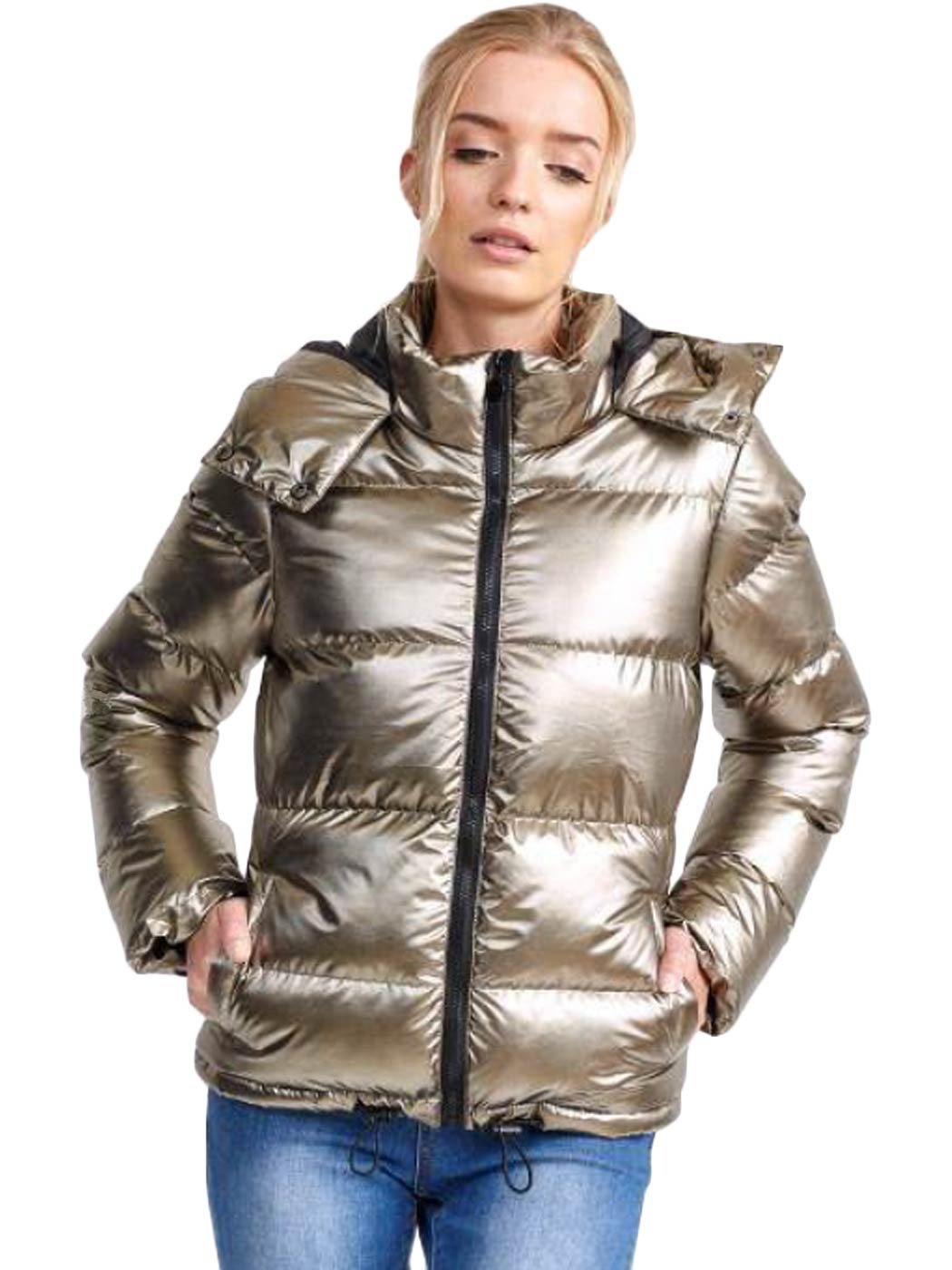 Ladies Brave Soul Jacket Puffer Padded Womens Long Sleeve ...