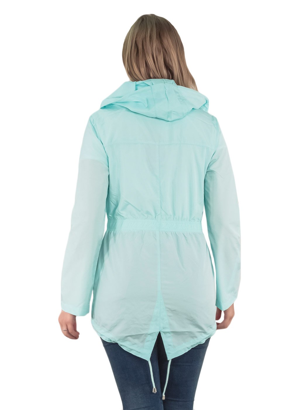hooded plain long sleeve coats