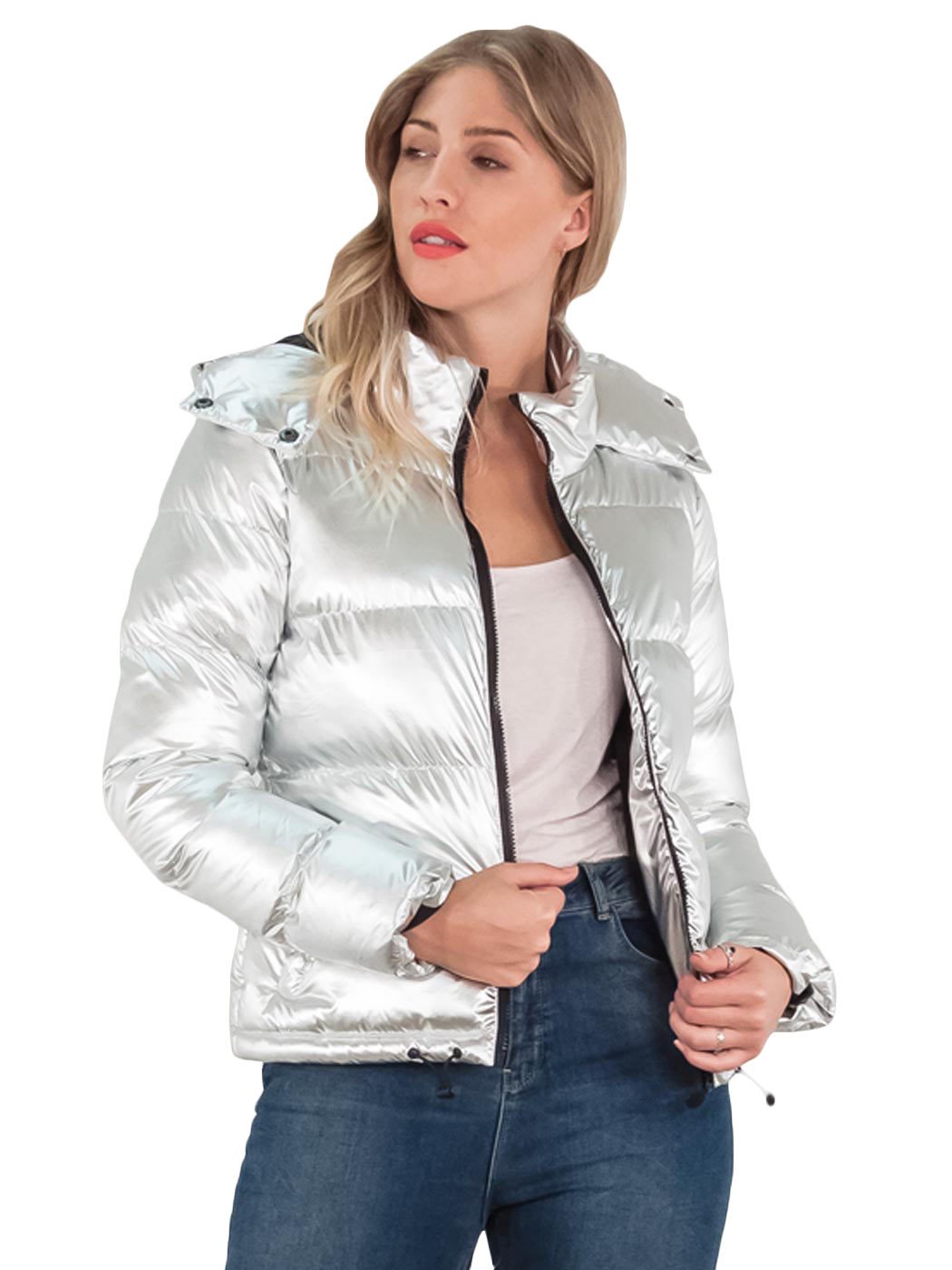 metallic bomber jacket womens