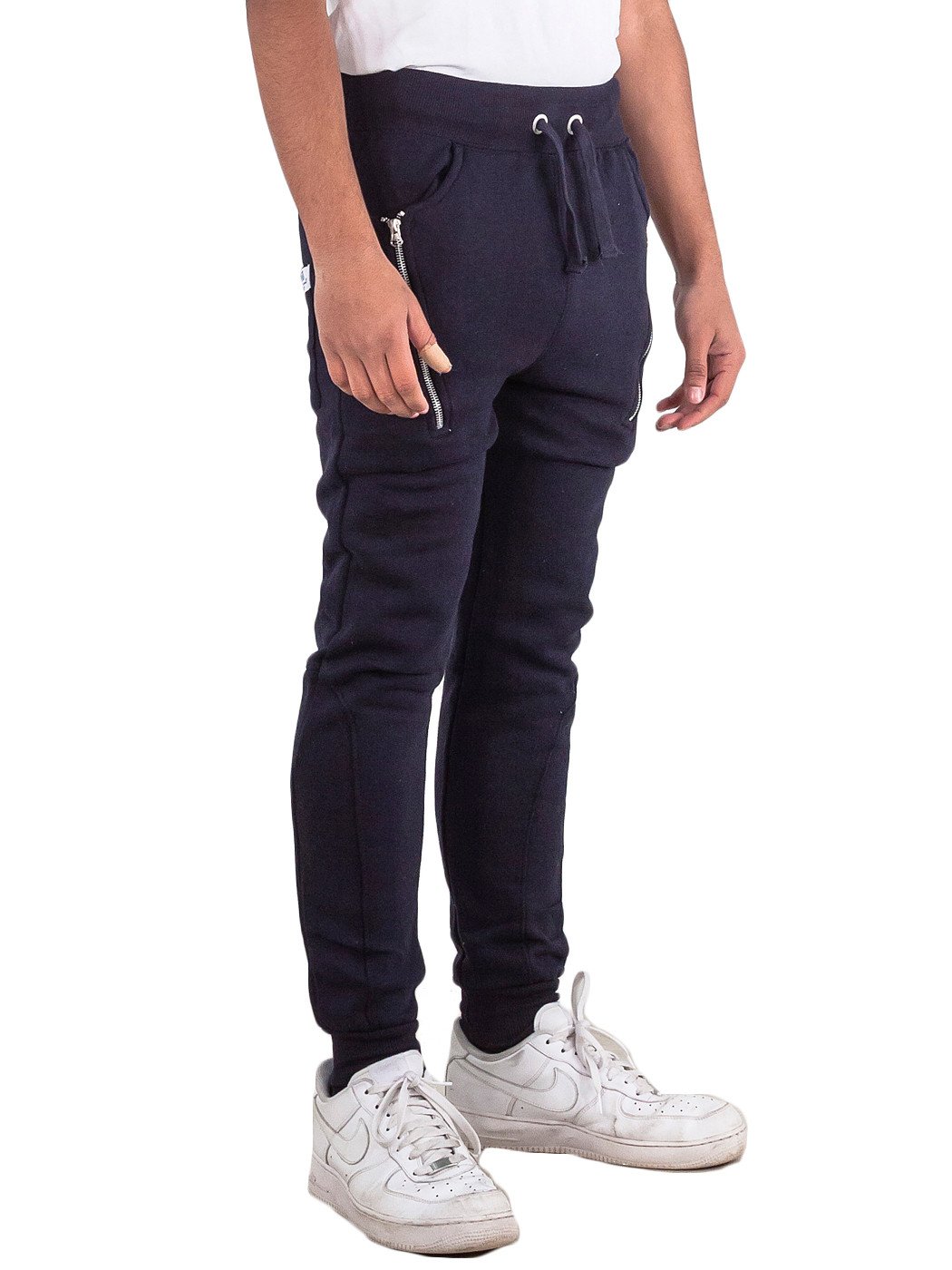 Mens Tracksuit Skinny Gym Zip SweatPants Sports Trousers Bottoms ...