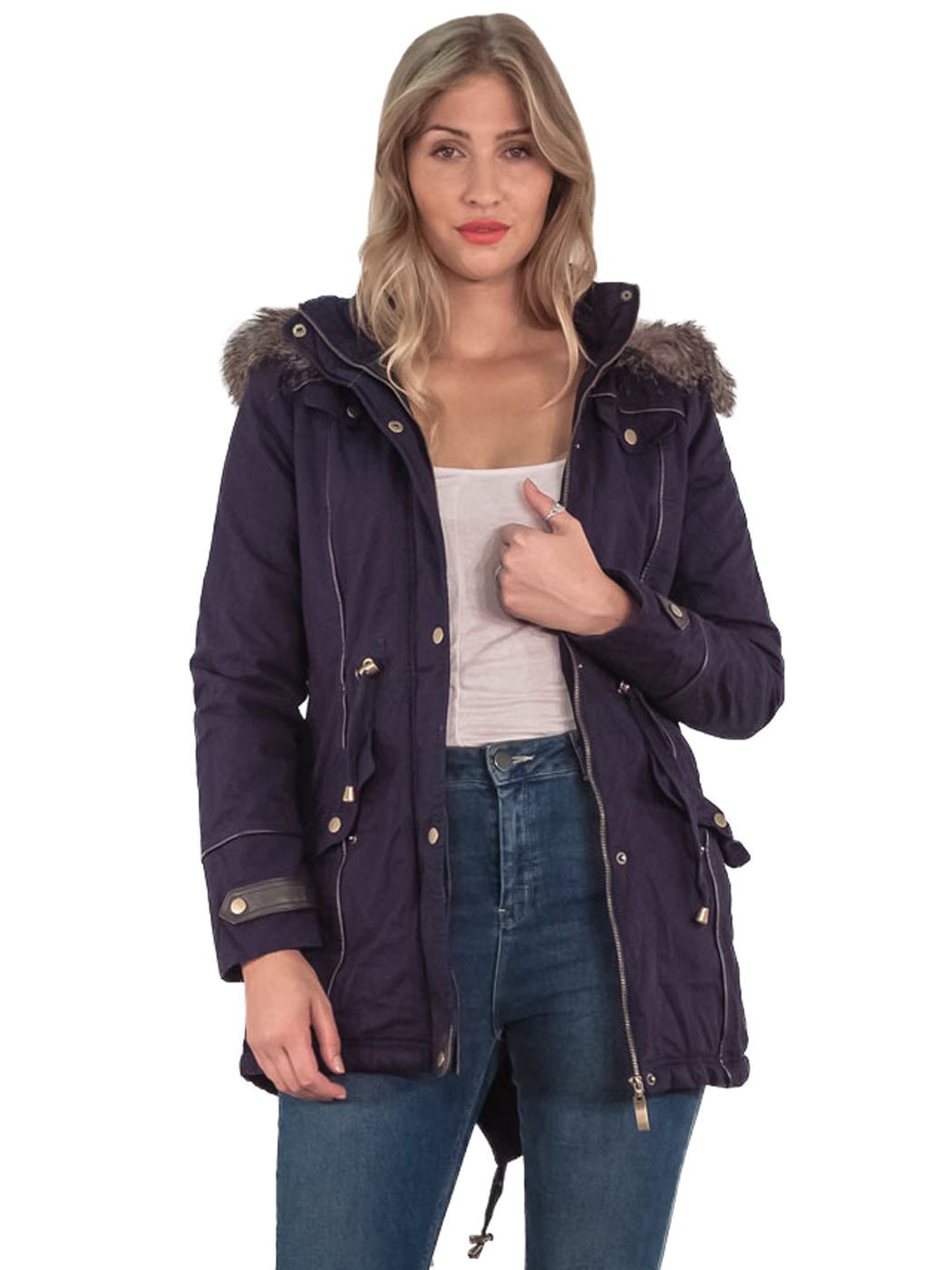 ladies cotton jacket with hood