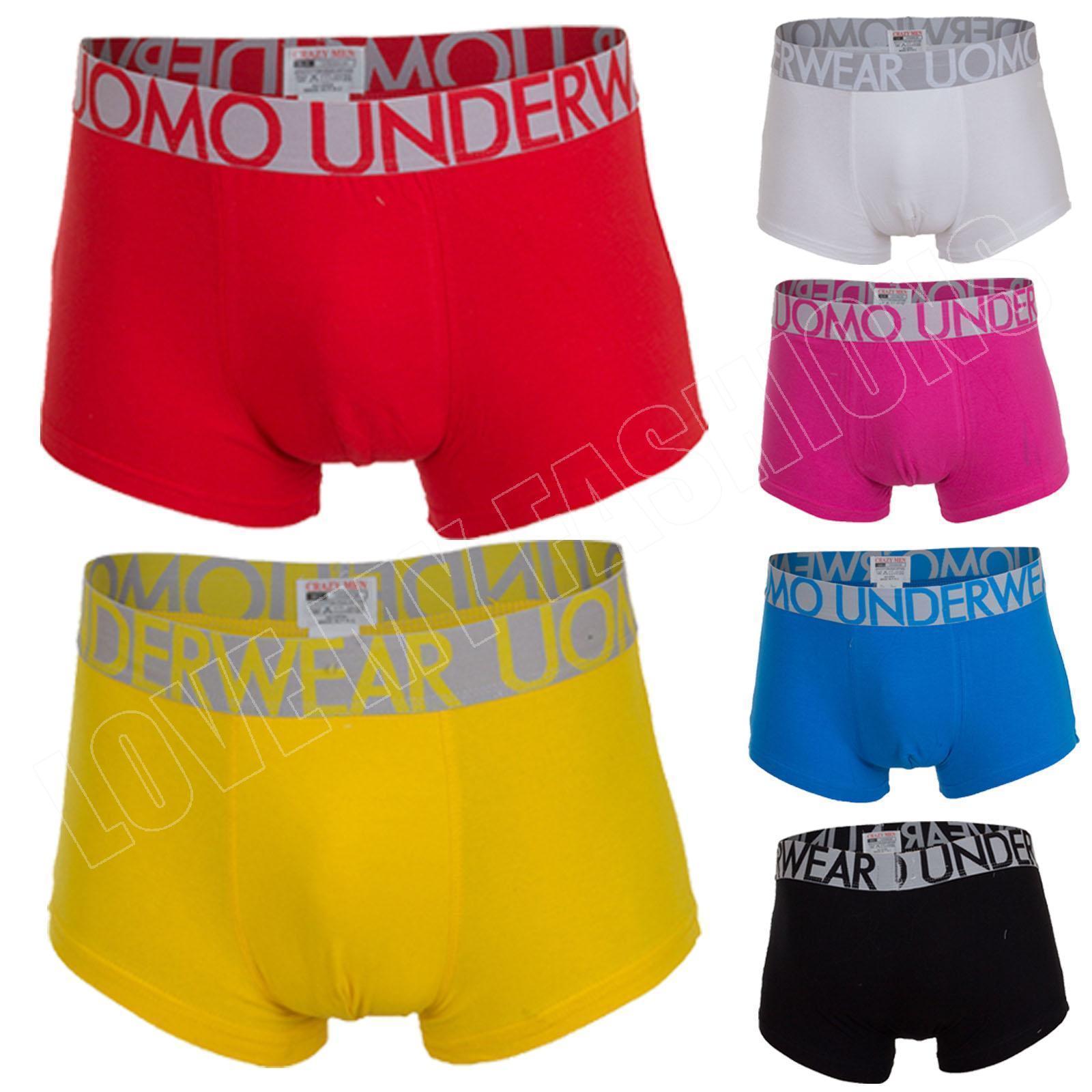 Mens Boxer Shorts Teens Plain Uomo Underwear Comfy Cotton Boxer Size M
