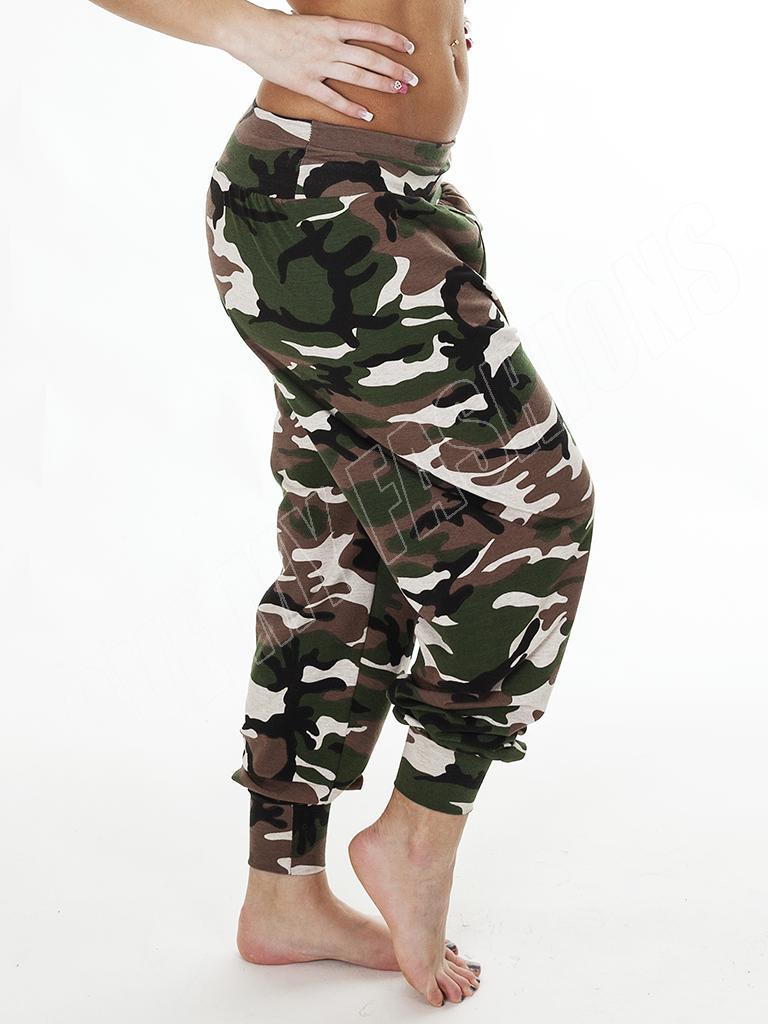 New Womens Ali Baba Camouflage Print Harem Pants Casual Trousers Size S
