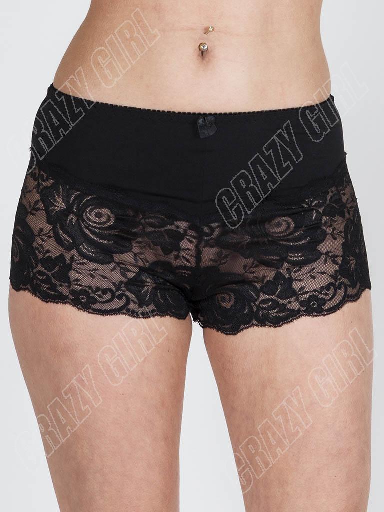 New Womens Ladies Rose French Lace Sexy Boxer Shorts Knickers Underwear Size Ebay 8838