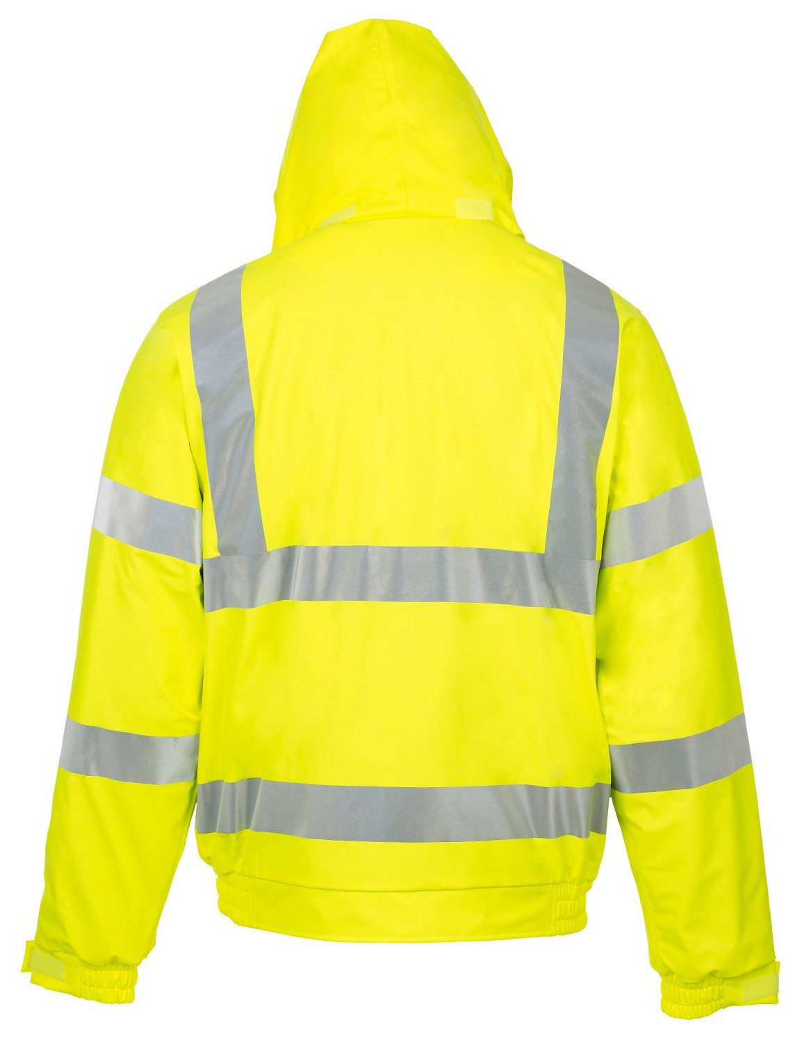 Mens Hi Viz Visibility Security Work Padded Waterproof Bomber Jacket