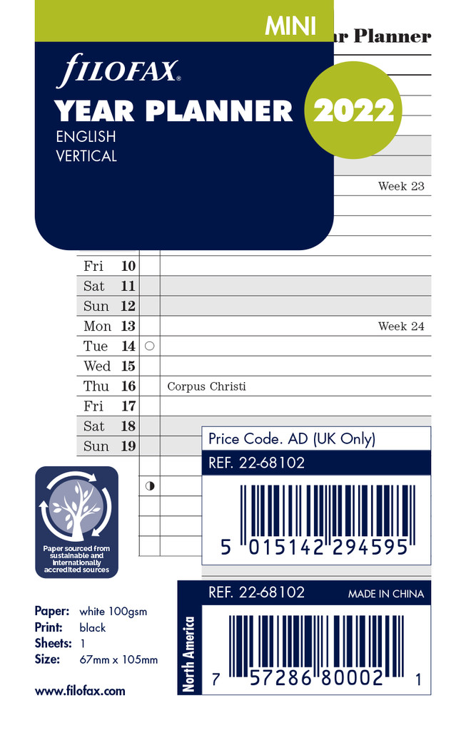 Filofax Einlagen 2022 - www.inf-inet.com