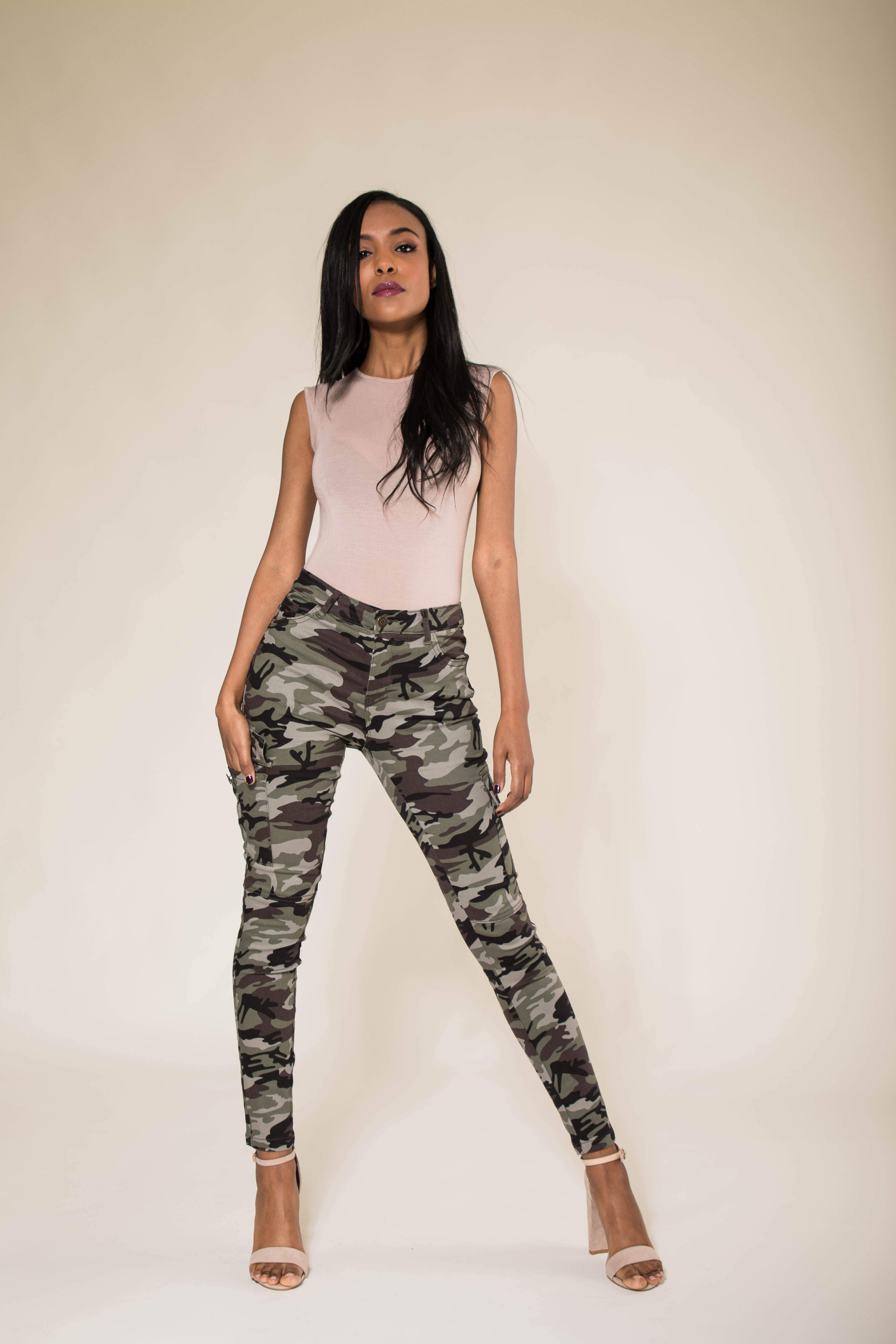 women's camo stretch jeans