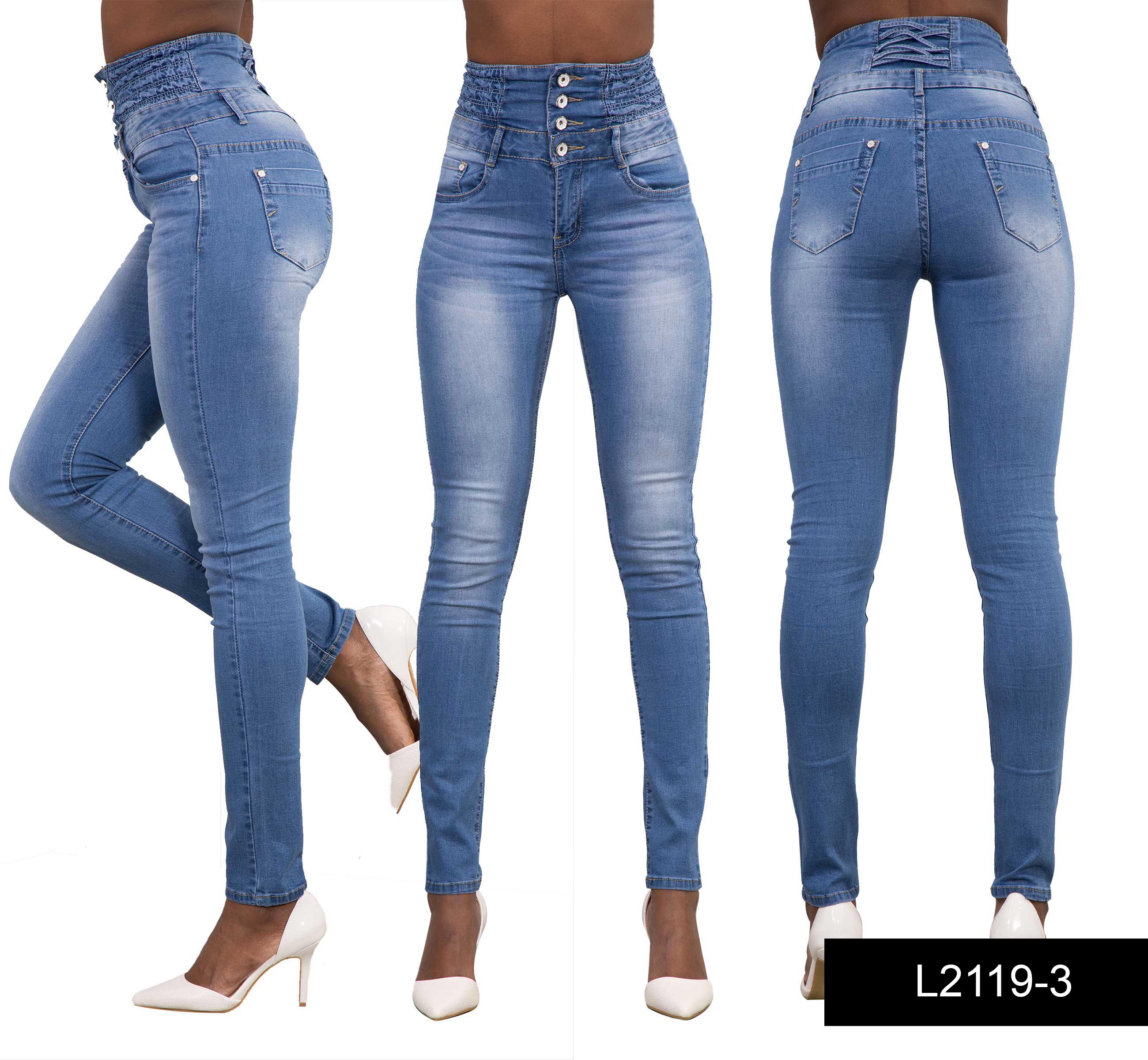 New Womens SEXY HIGH Waist Denim Skinny Leg Stretchy Jeans Sizes 6 8 10 ...
