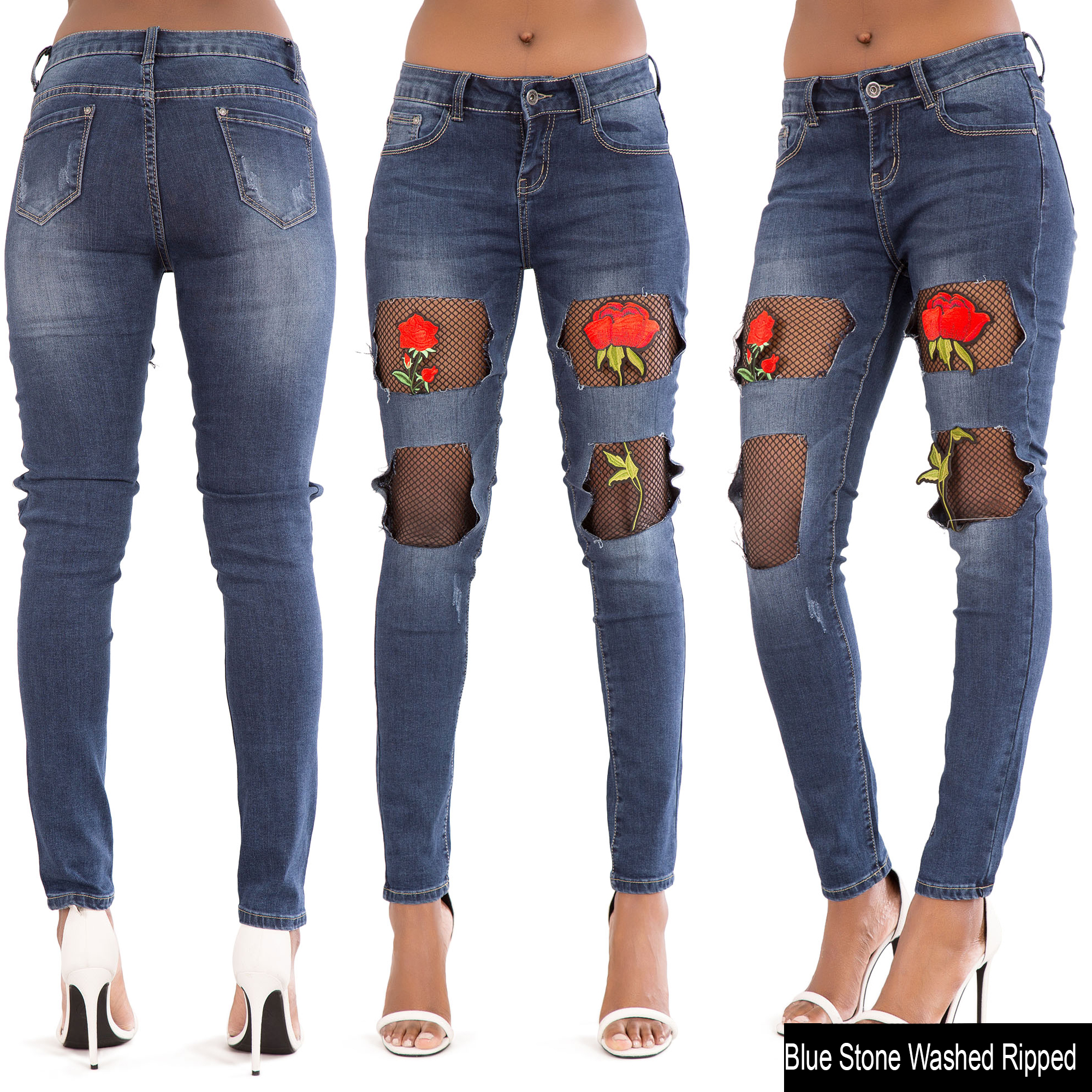 Kenya high waisted ripped skinny jeans womens china king street