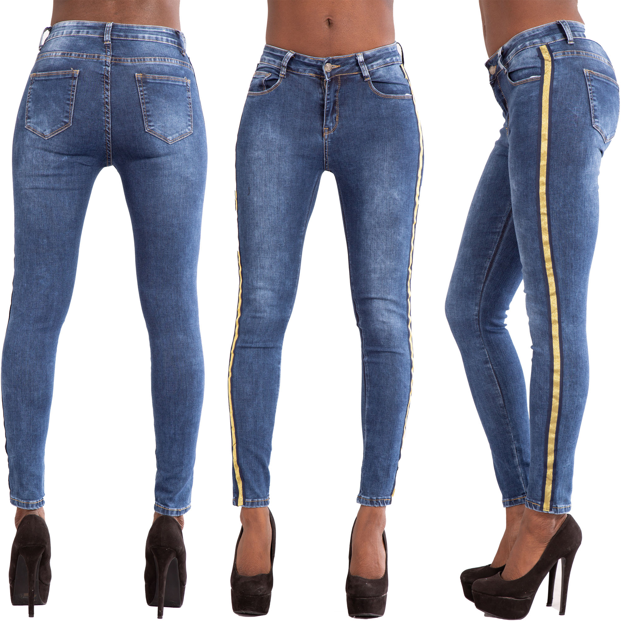 Womens Low Waist Skinny Denim Ladies Sexy Casual Stretchy Jeans Pants ...