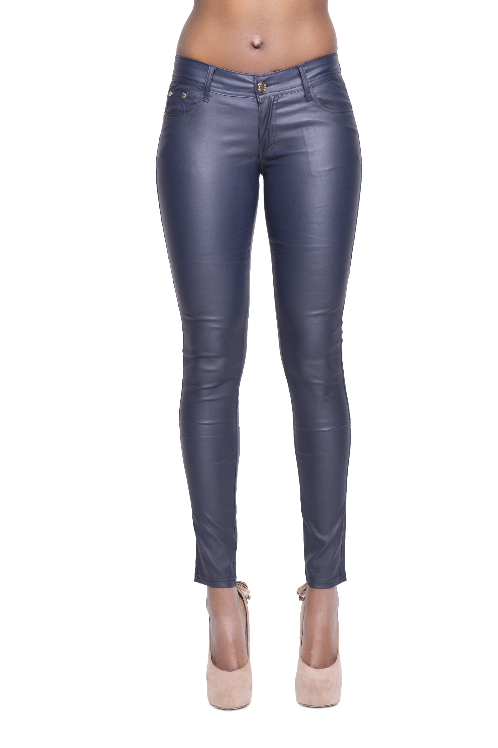 Melody Navy Blue Leather Pants Four Ways Stretchable Fleece Lined Thermal  Leggings Ladies Leather Scrunch Butt Pant For Winter - Pants & Capris -  AliExpress
