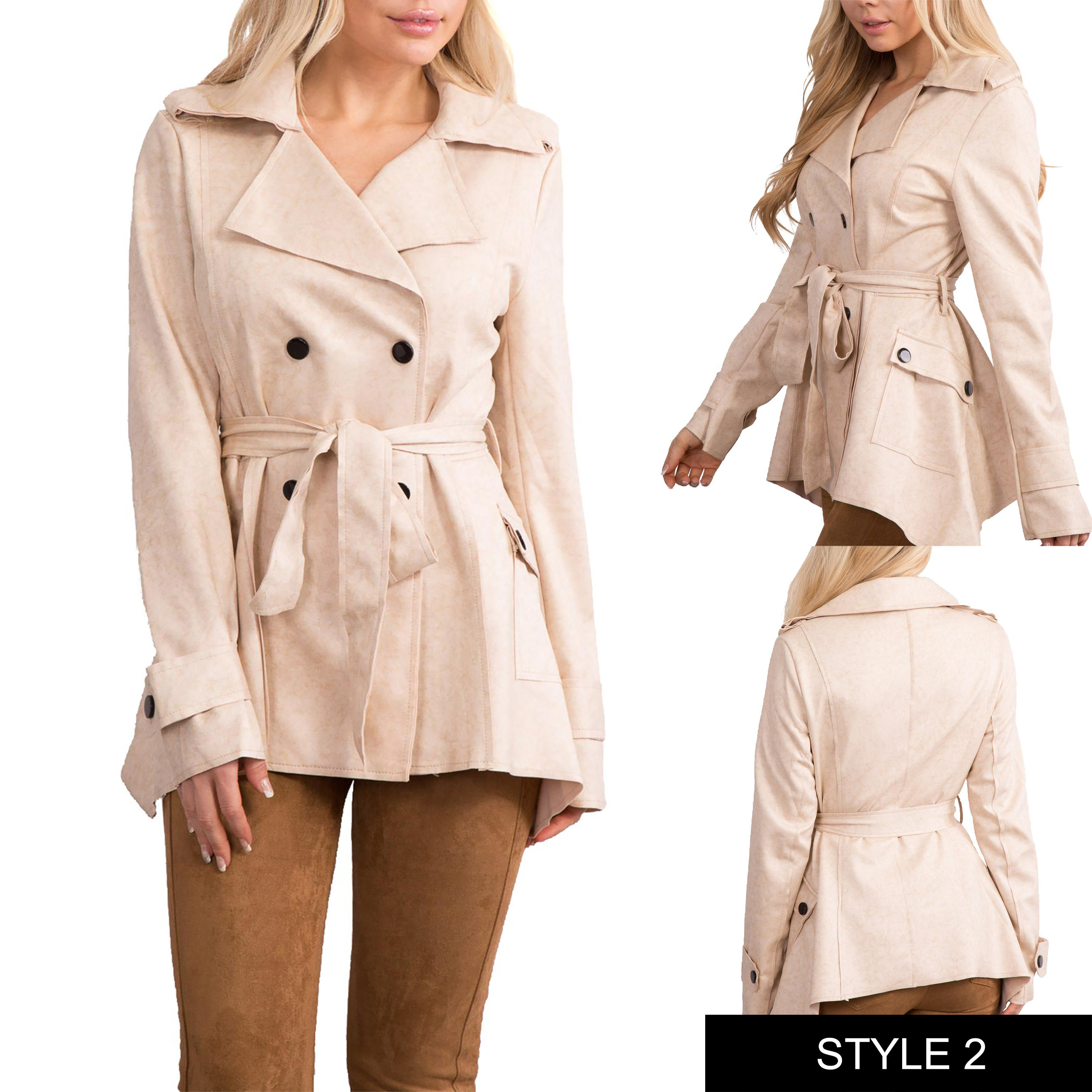 Ladies Women Winter Office Coat Trench Jacket Blazer Coat Outwear Size 6 8 10 14