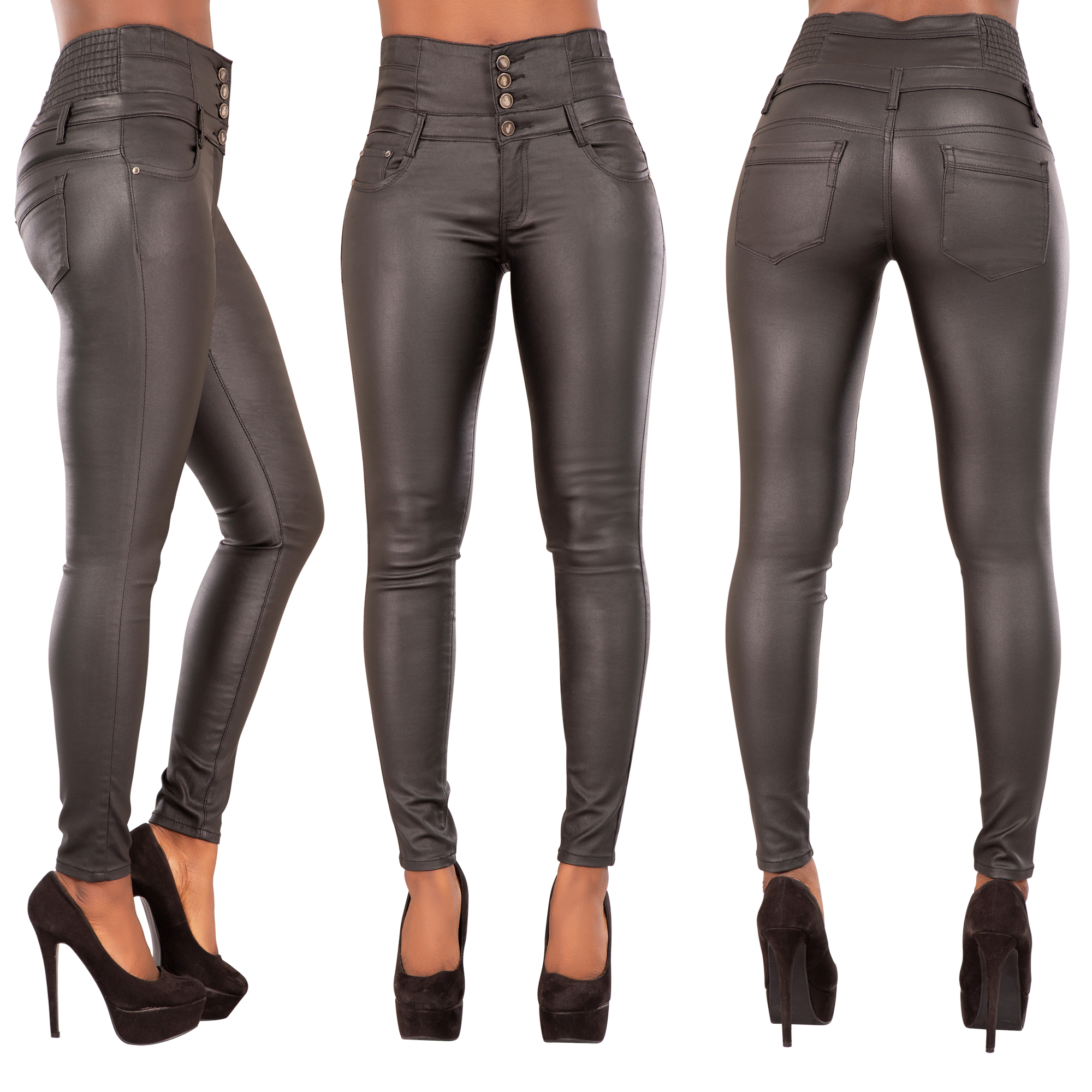 COUTEXYI Hot Sexy Women Gothic Leggings Wet Look PU Leather Leggings Black  Slim Thin Long Pants Ladies Skinny Leggings Stretchy Plus Size