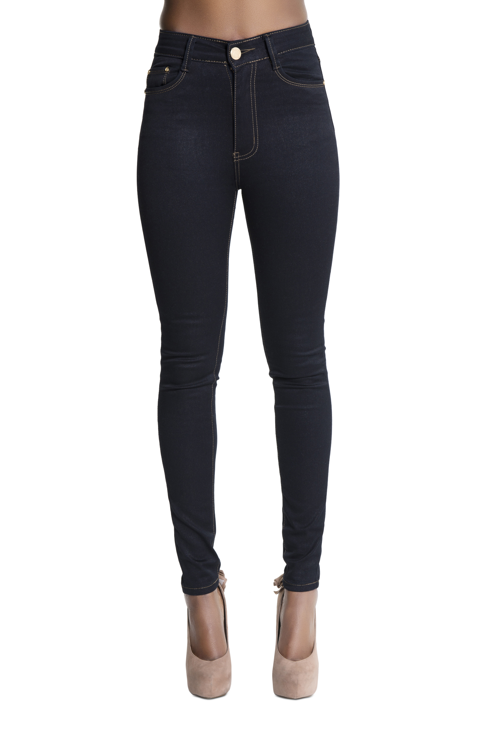 ladies navy skinny jeans