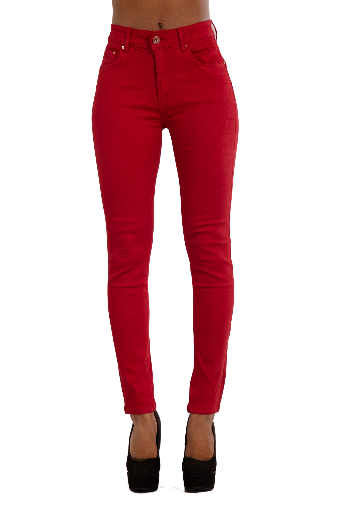 ladies red jeans