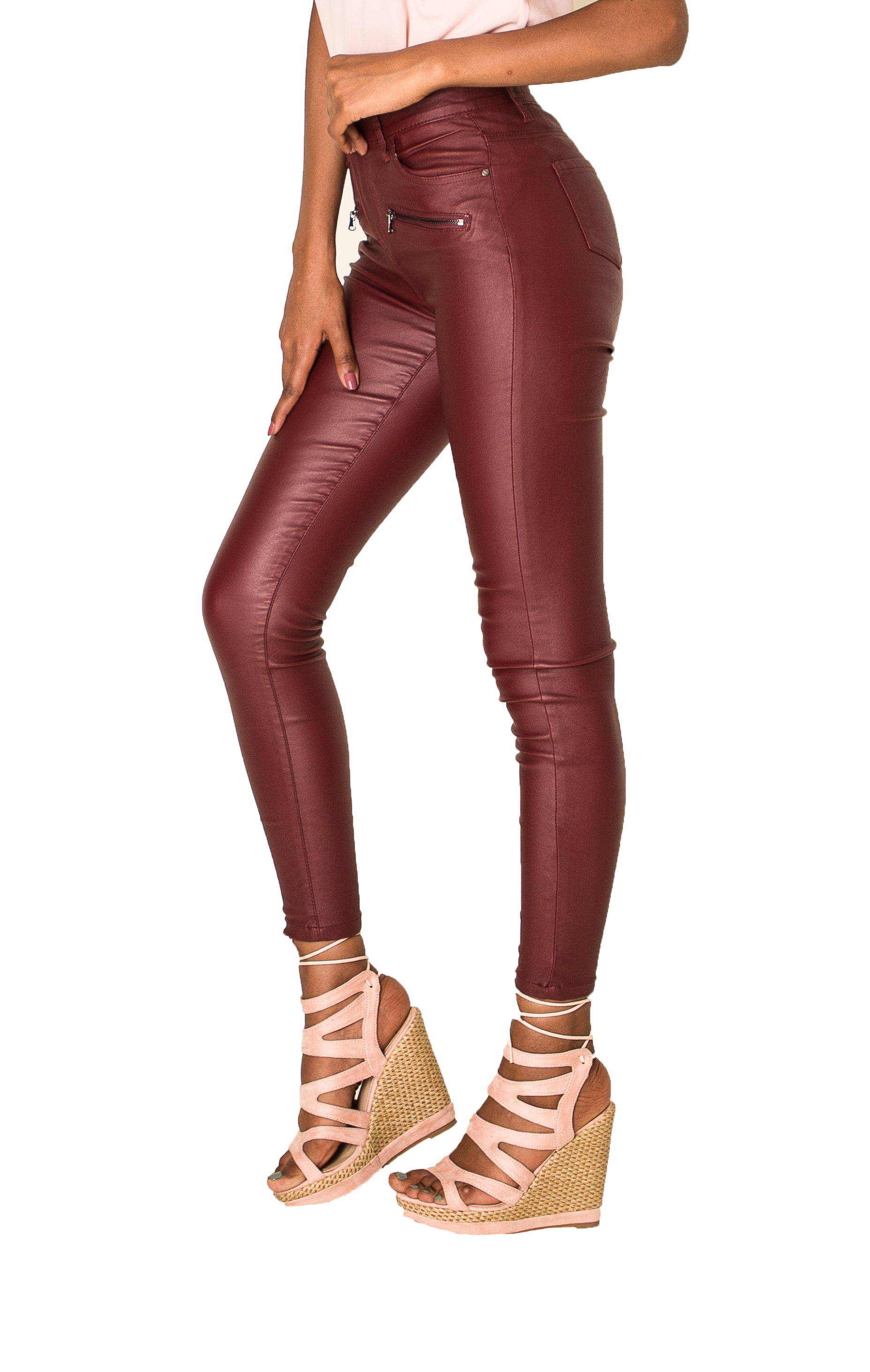 Stretch Leather Leggings Womens Leather 4243