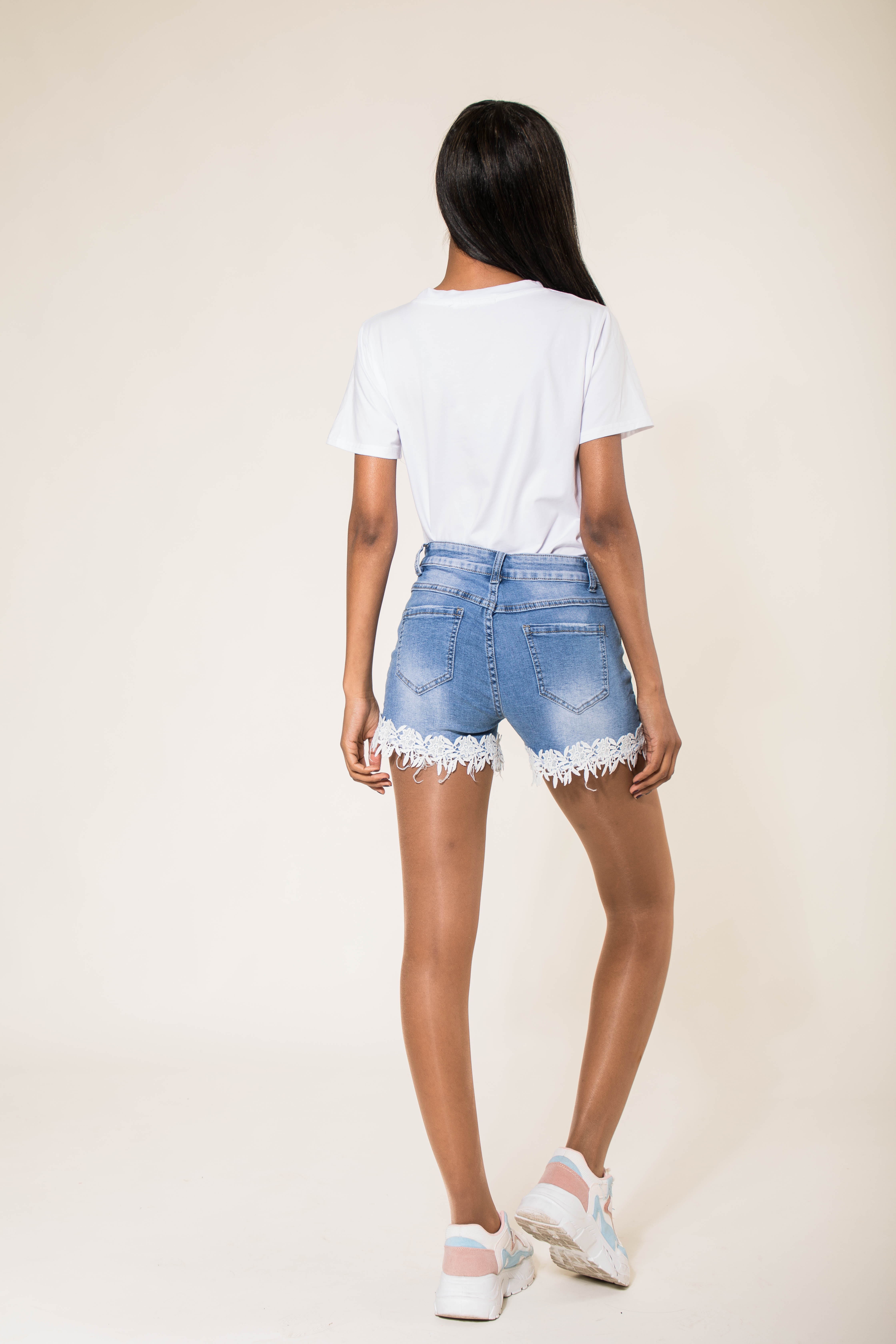 Womens New Size 10 12 14 Stretch Denim Blue Knee Length Maternity Shorts Ladies