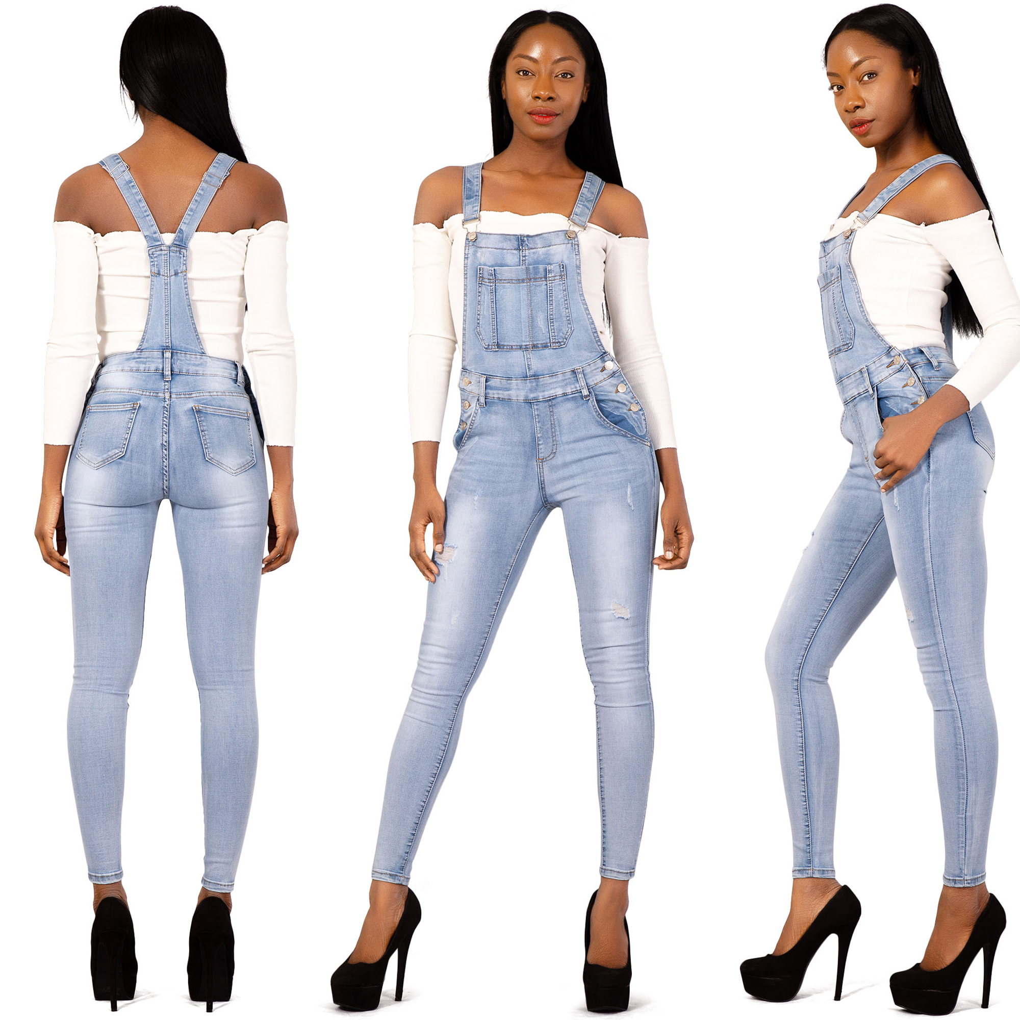 ladies denim jumpsuit uk