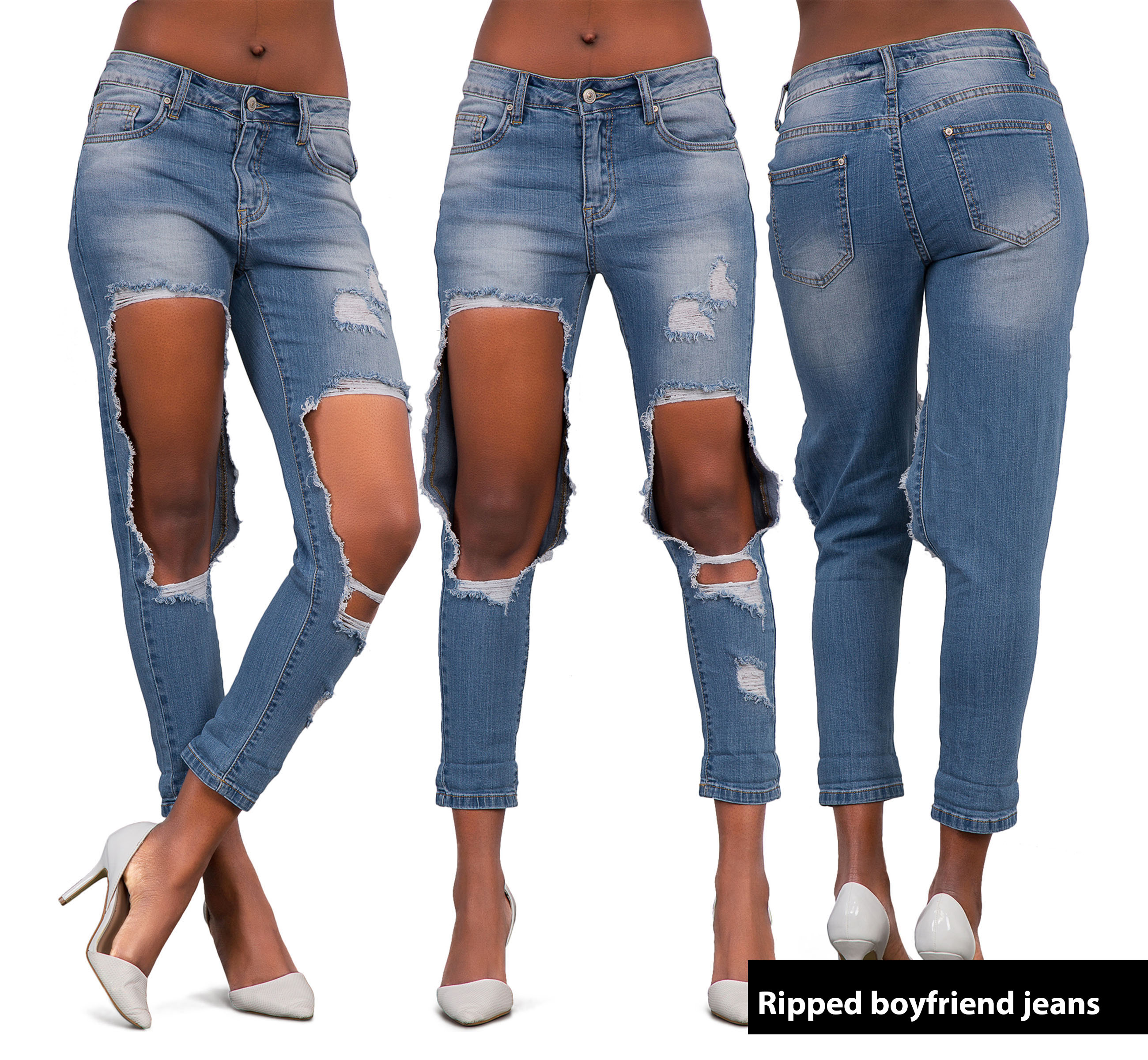 blue high waisted jeans women's