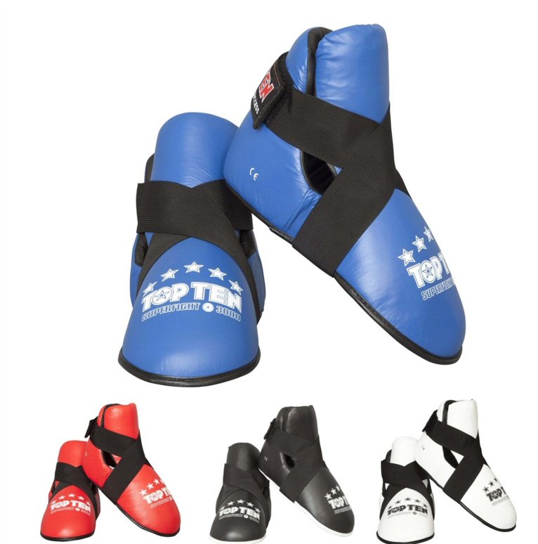 TOP TEN Kick Super Fight Leather Sparring Boots for KICKBOXING, KARATE ...