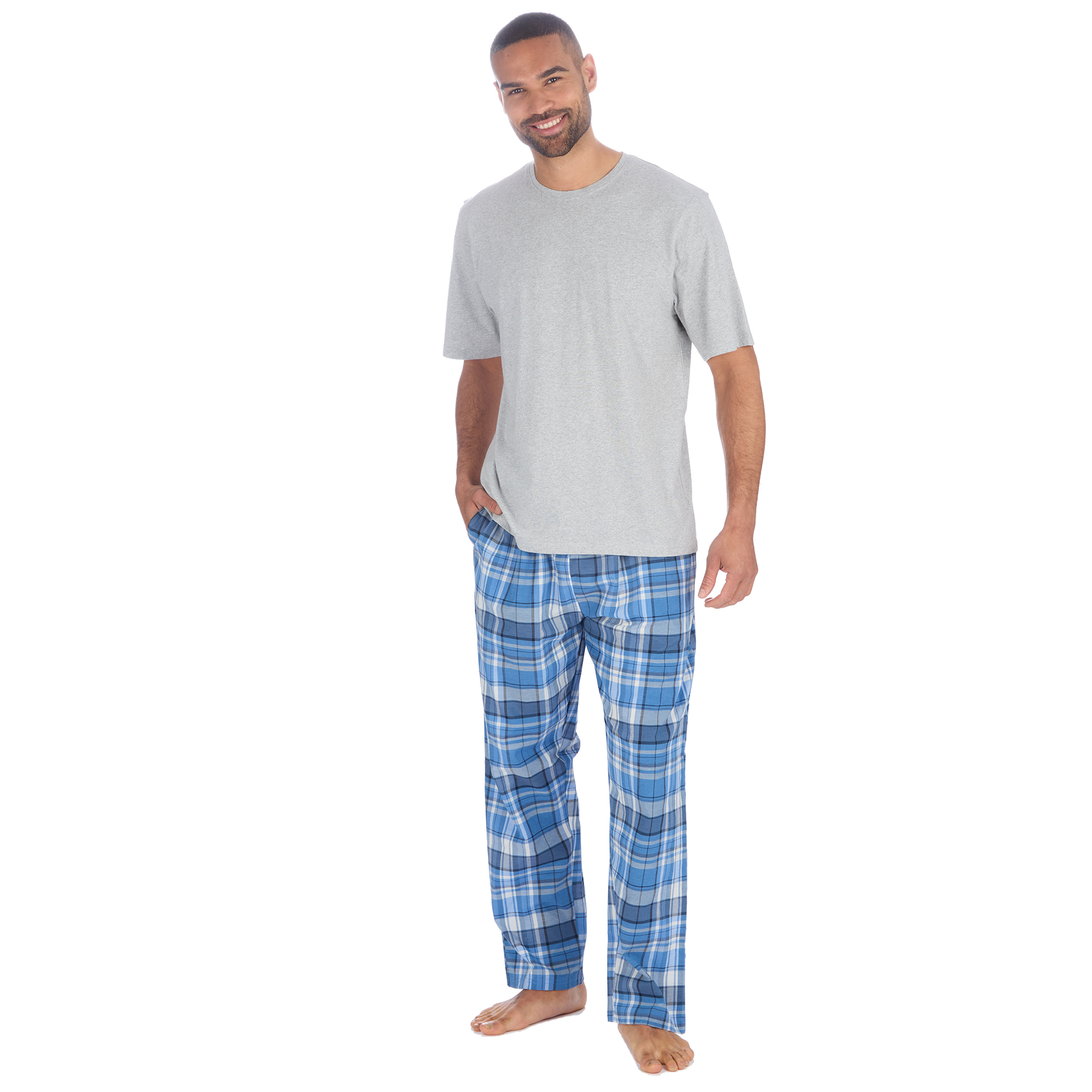 Conjunto de ropa de dormir de pijama de parte inferior larga para hombre conjunto de salón de 2 piezas S M L XL XXL - Imagen 9 de 9