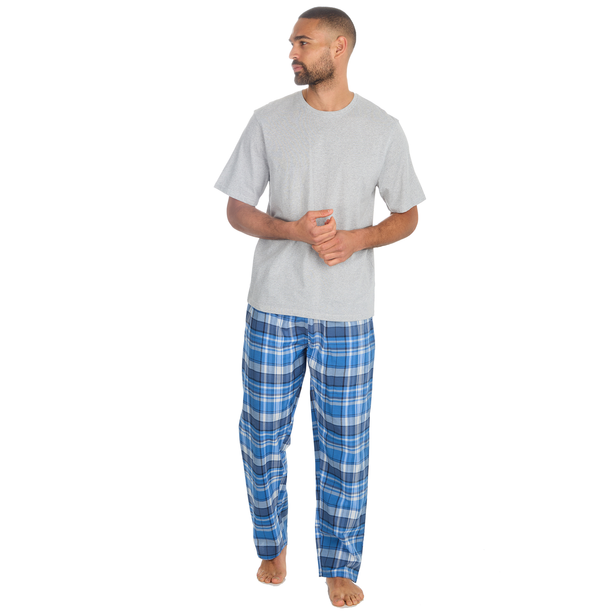 Conjunto de ropa de dormir de pijama de parte inferior larga para hombre conjunto de salón de 2 piezas S M L XL XXL - Imagen 8 de 9