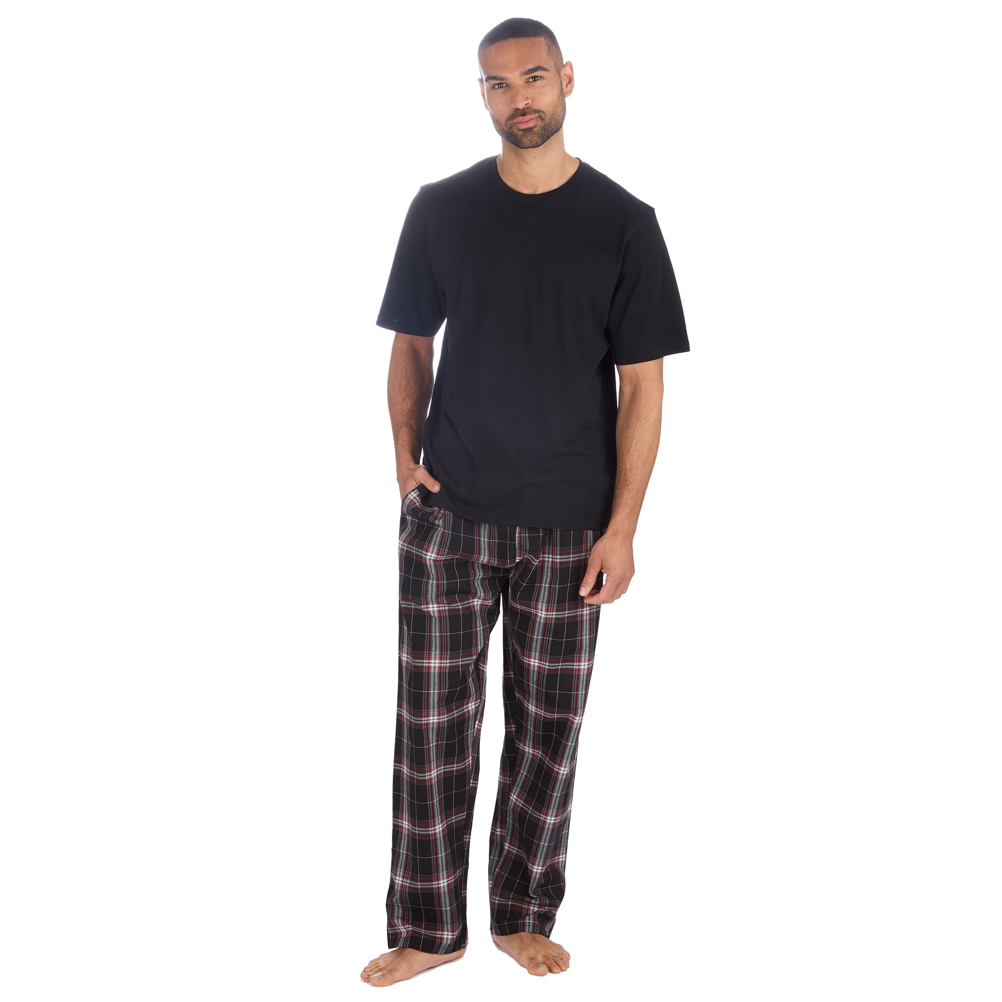 Conjunto de ropa de dormir de pijama de parte inferior larga para hombre conjunto de salón de 2 piezas S M L XL XXL - Imagen 7 de 9