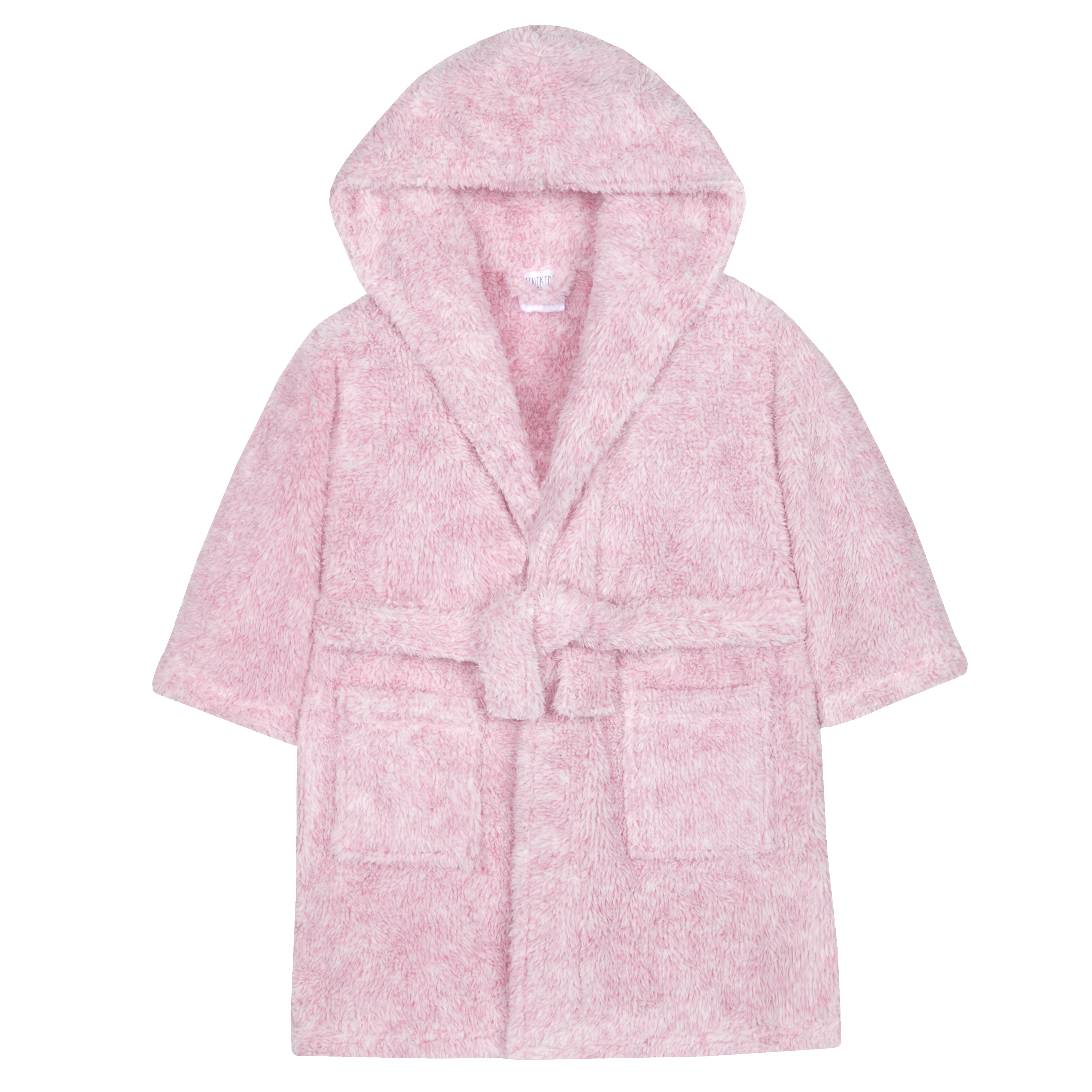 Metzuyan Ladies Womens Baby Pink Soft Fleece Dressing Gown Robe 