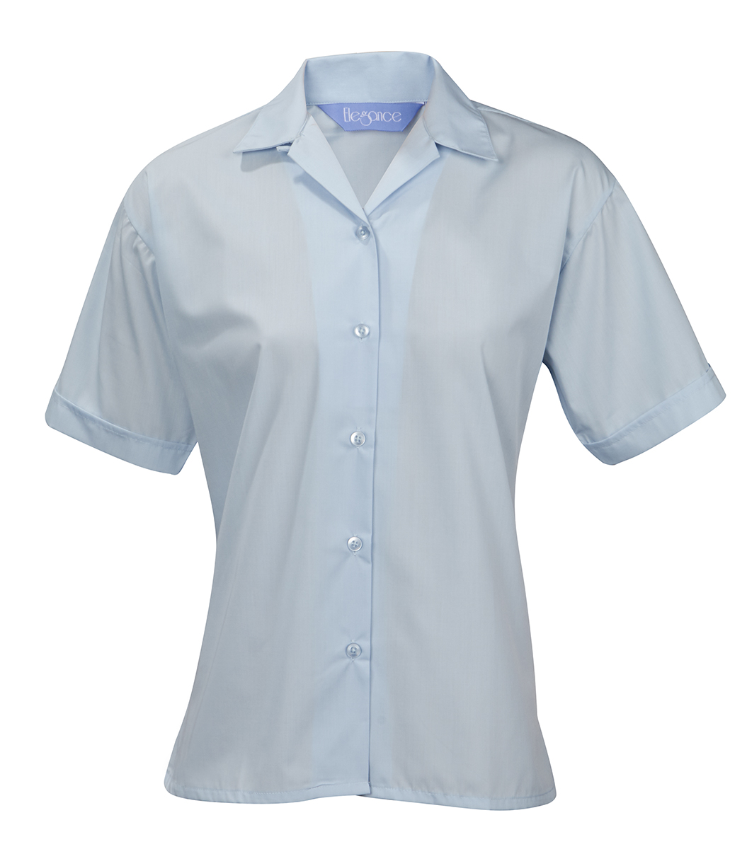 ENSEMBLE Ladies Blouse Shirt Top Short Sleeve Work Office Revere Collar ...
