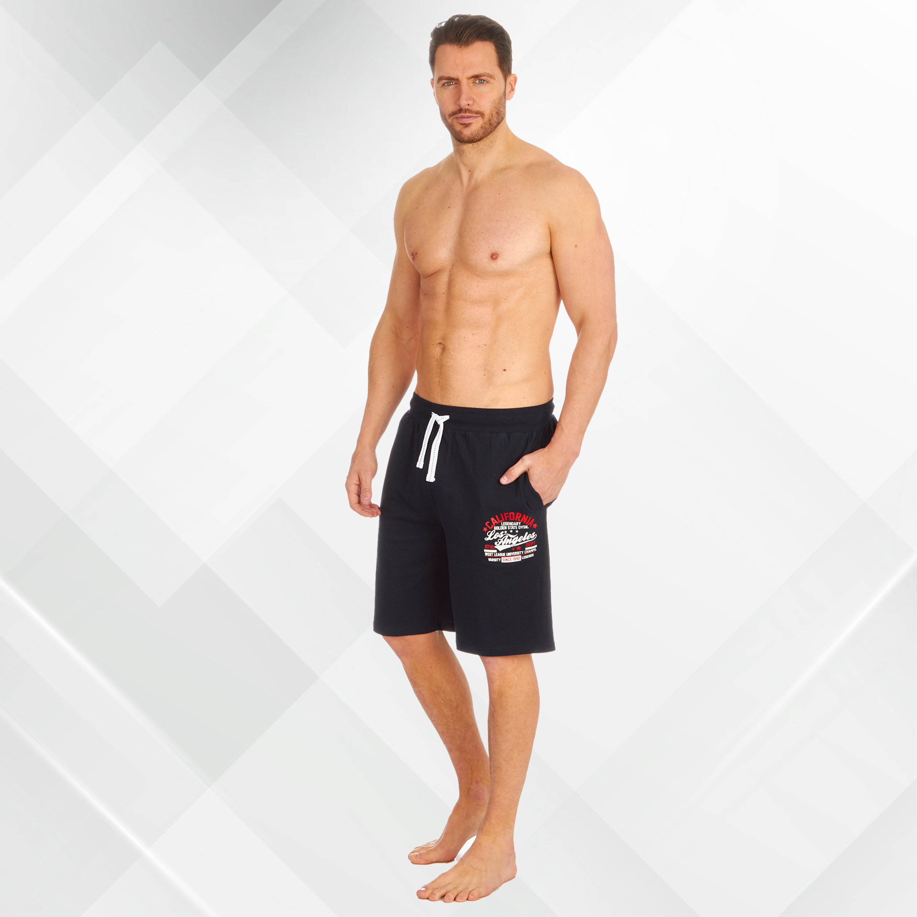 Men Bed Shorts Sleep Pyjama Pajama Pj Bottoms Print Cotton Size S M L