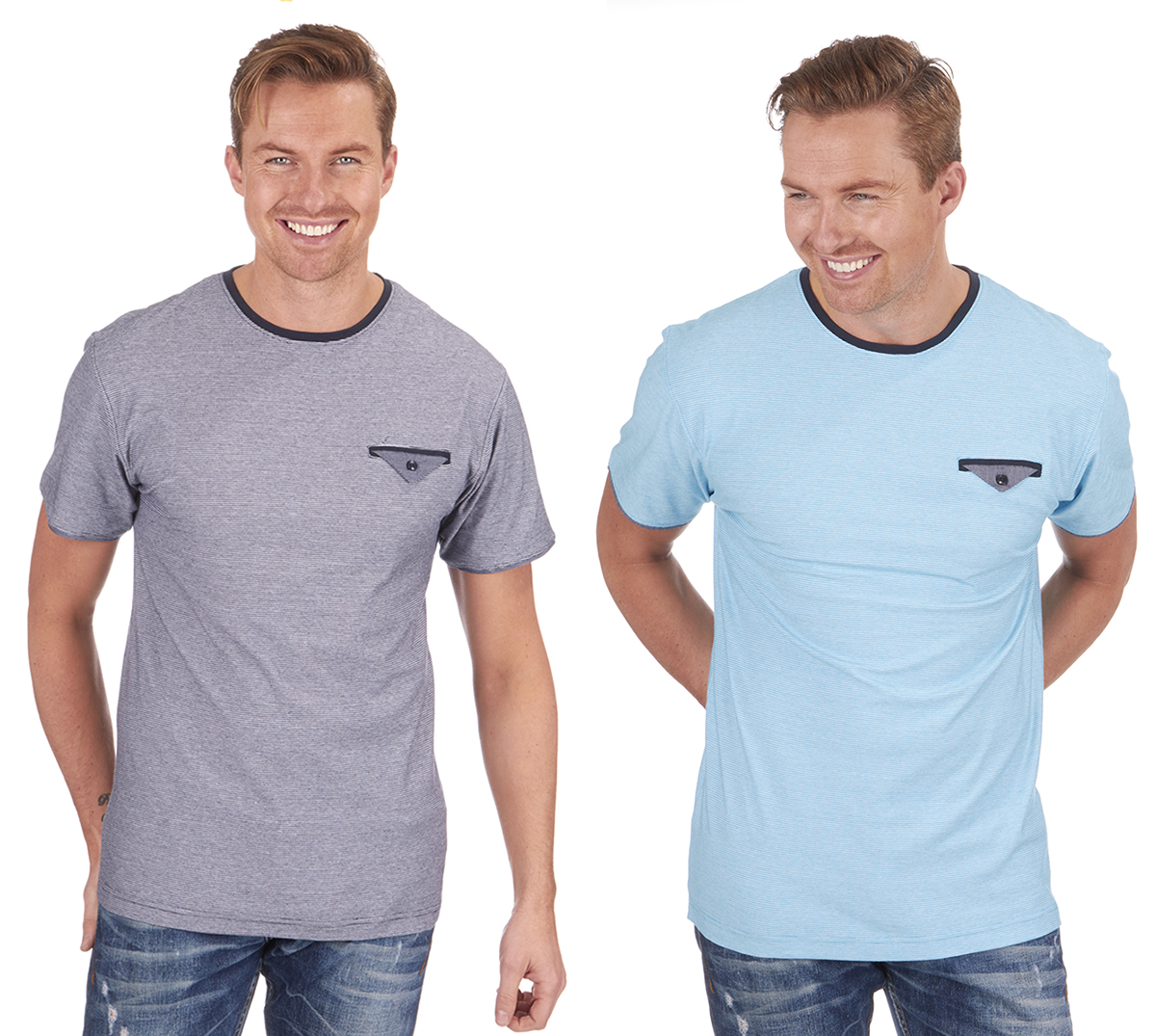 Mens T-Shirt Short Sleeve Top Slub 