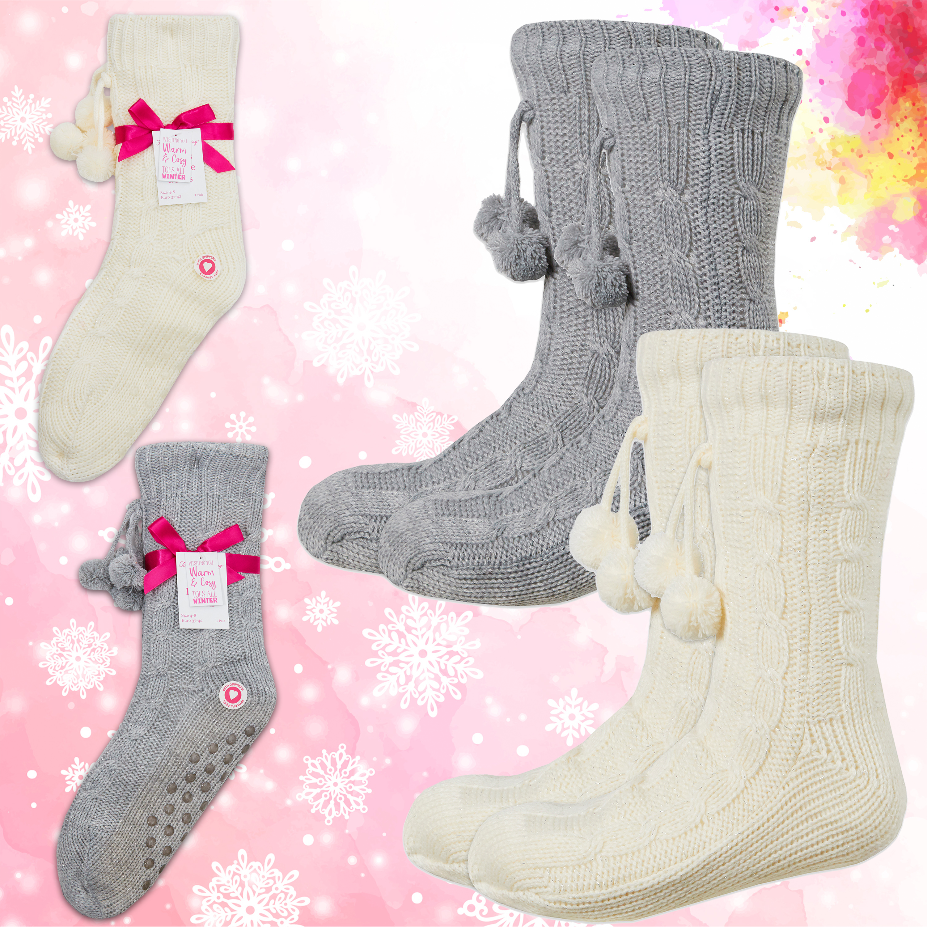 Women Ladies Winter Warm Socks Chunky Lounge Slipper Soft Bed Floor Socks Casual