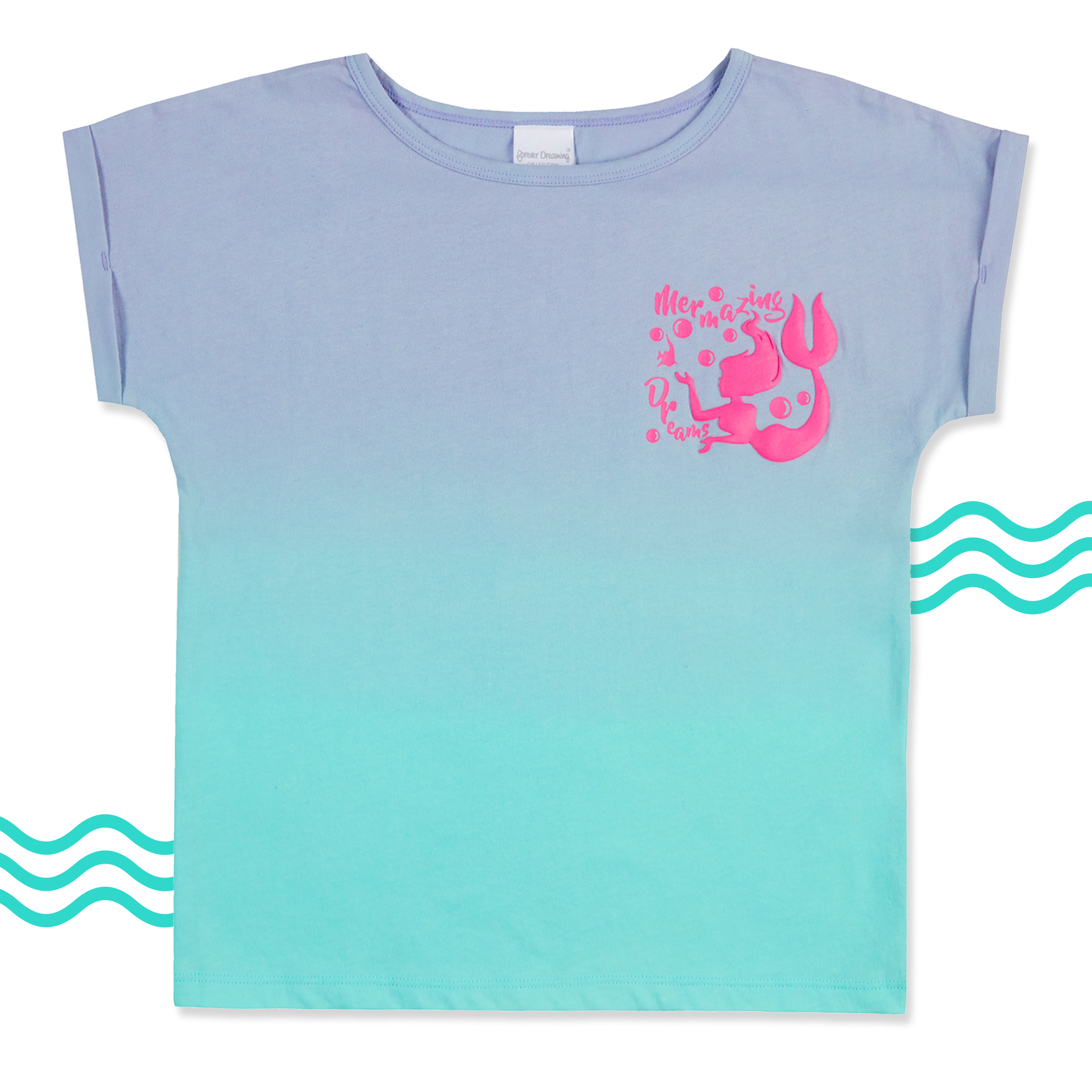Girls Kids Short Pyjamas Short Sleeve PJs Set 100% Cotton Summer Gradient Design - Picture 11 of 13