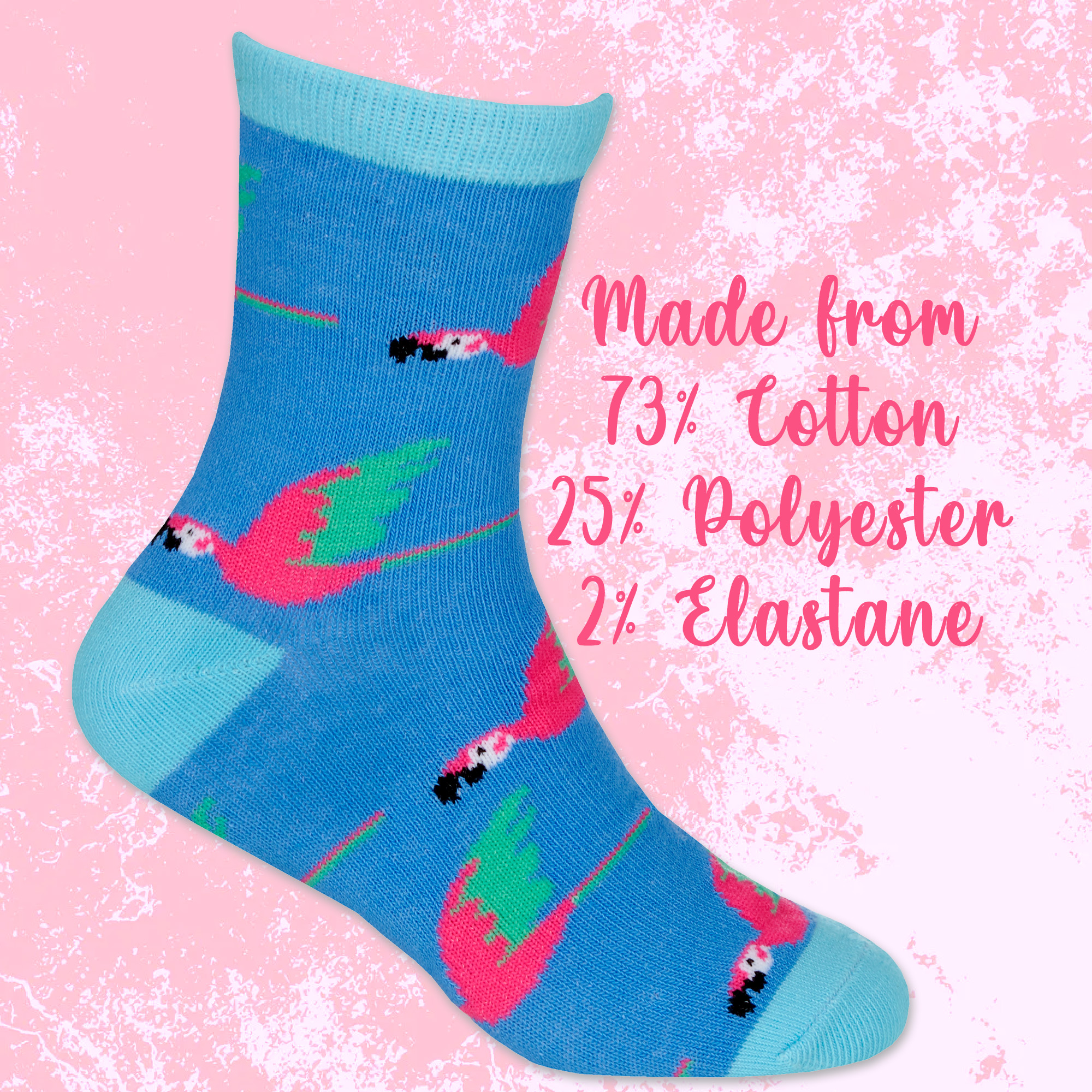 Kids Girls Tropical Mid-Calf Fruity Tropic Crew Socks Sizes 6-8.5 up to 12.5-3.5 - Picture 8 of 9