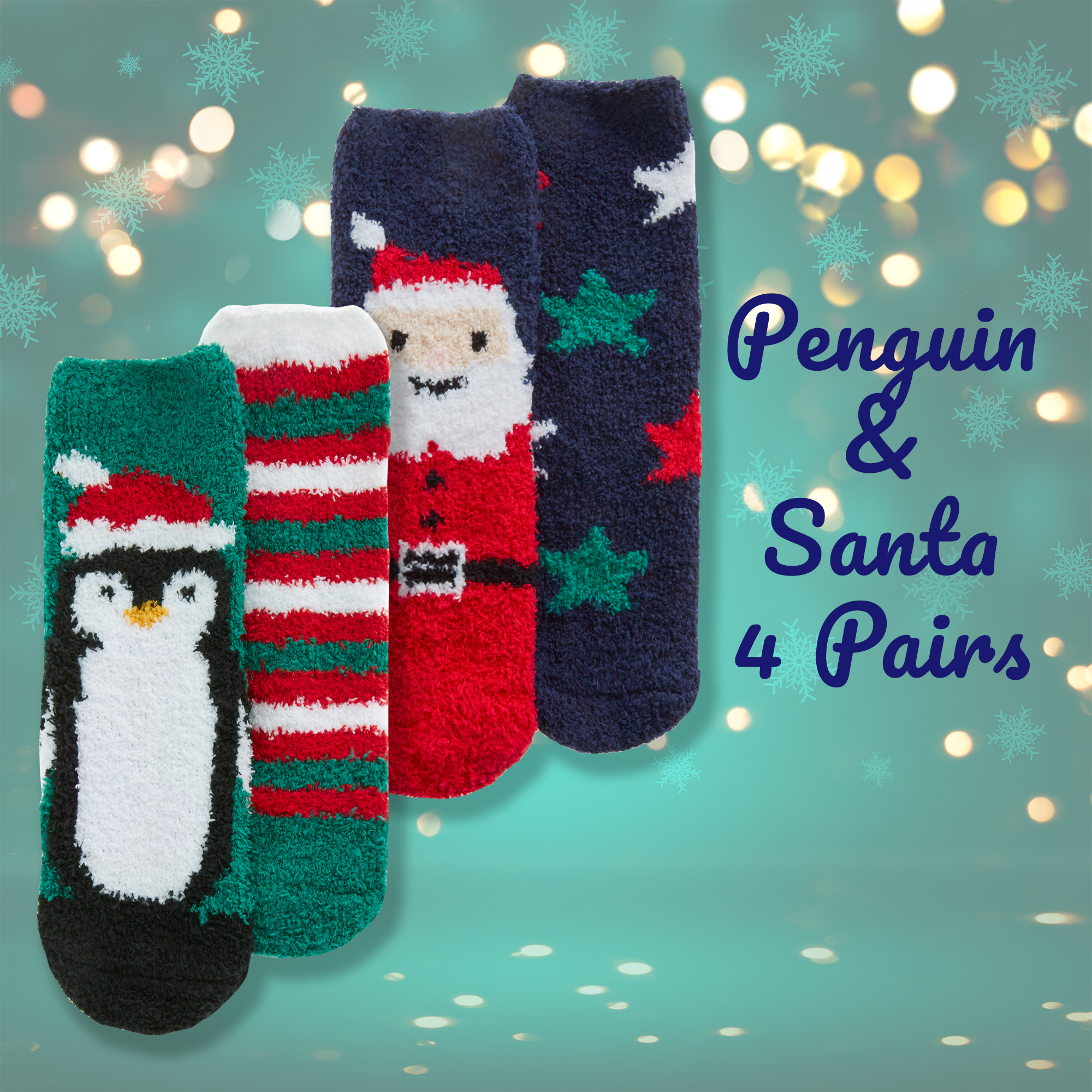 Kids Boys Girls Winter Christmas Fluffy Bed Socks Non Slip Xmas 6-8.5 up to 4-6 - Picture 20 of 37