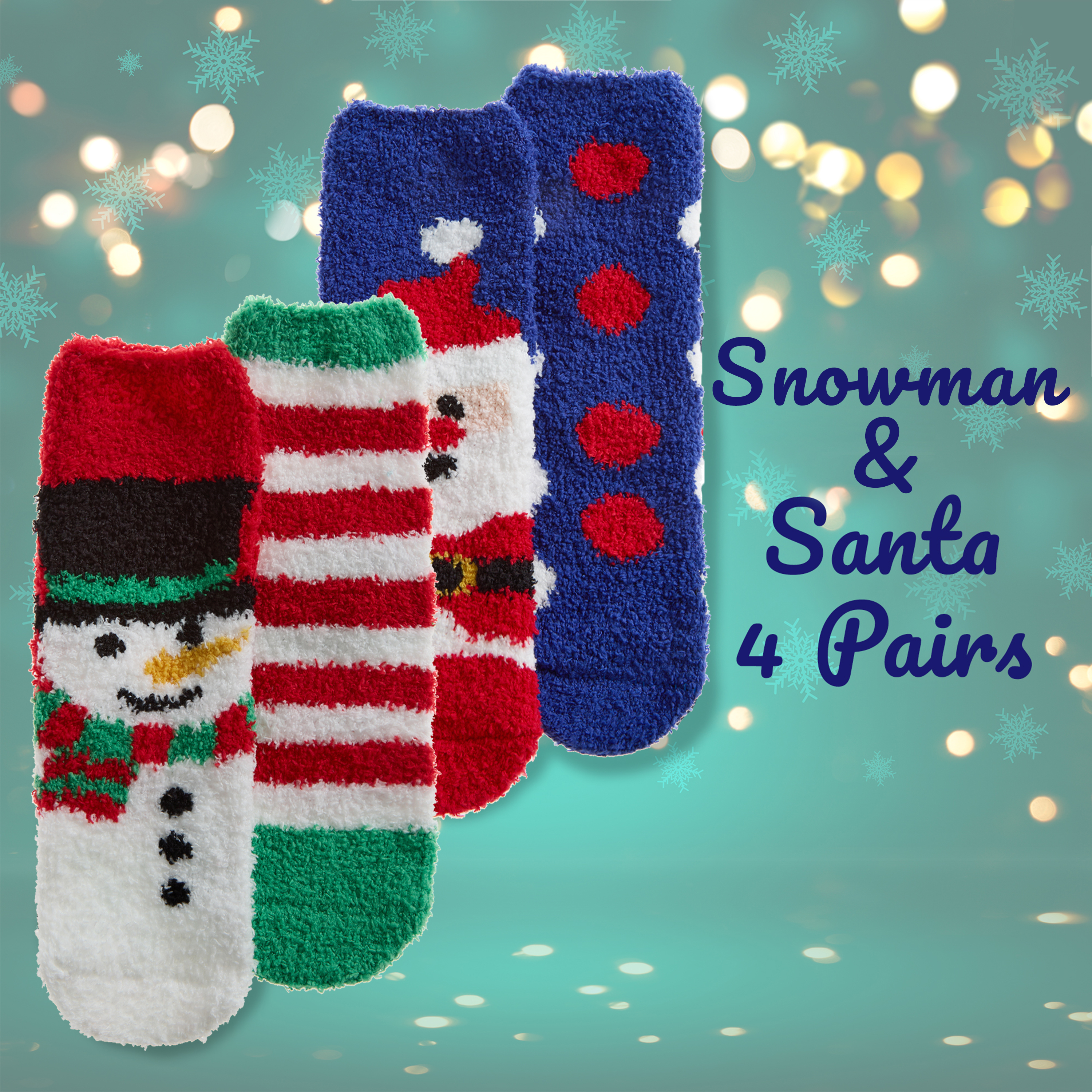 Kids Boys Girls Winter Christmas Fluffy Bed Socks Non Slip Xmas 6-8.5 up to 4-6 - Picture 8 of 37