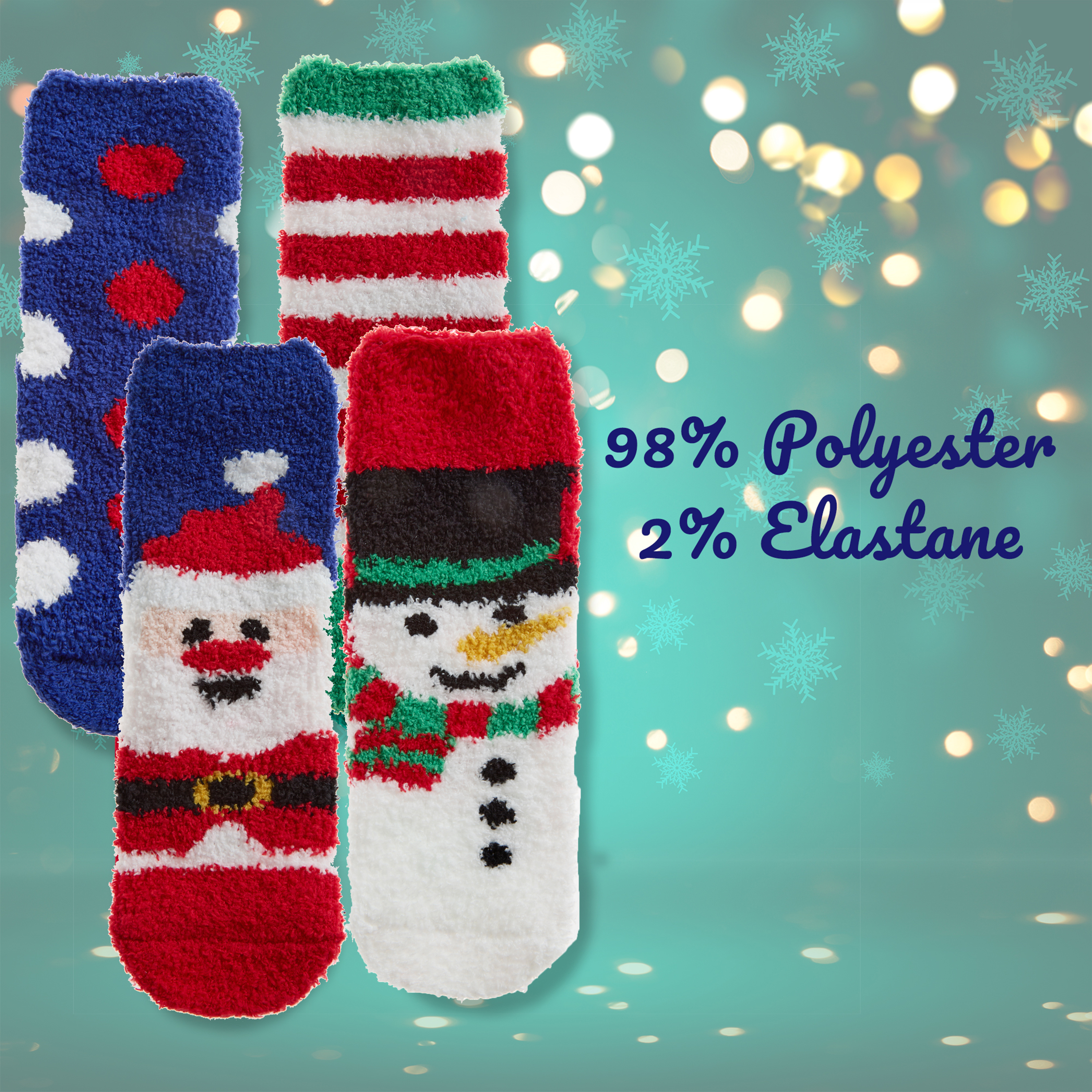 Kids Boys Girls Winter Christmas Fluffy Bed Socks Non Slip Xmas 6-8.5 up to 4-6 - Picture 9 of 37