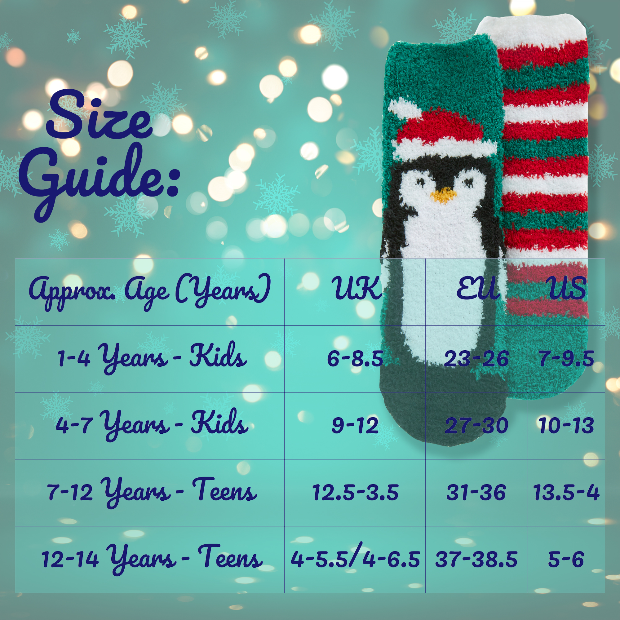Kids Boys Girls Winter Christmas Fluffy Bed Socks Non Slip Xmas 6-8.5 up to 4-6 - Picture 19 of 37