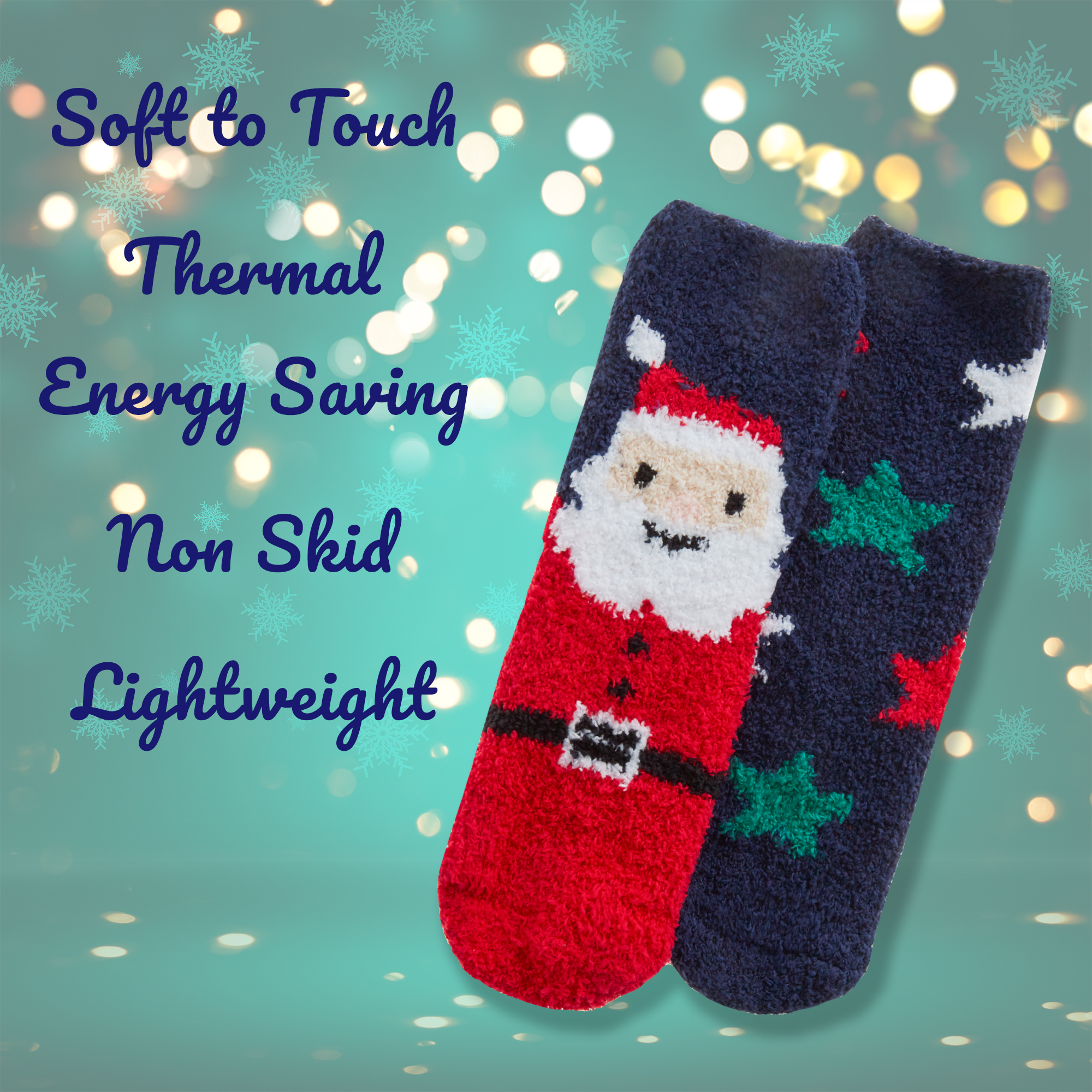 Kids Boys Girls Winter Christmas Fluffy Bed Socks Non Slip Xmas 6-8.5 up to 4-6 - Picture 35 of 37